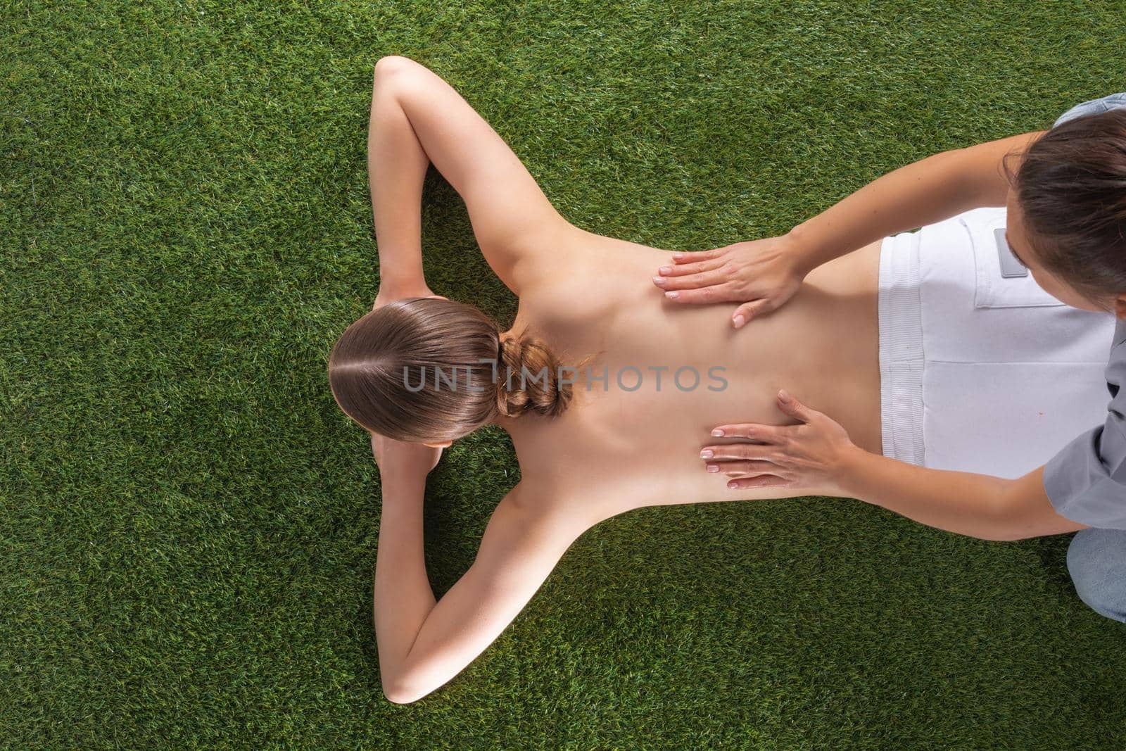 Woman at natural spa massage by ALotOfPeople