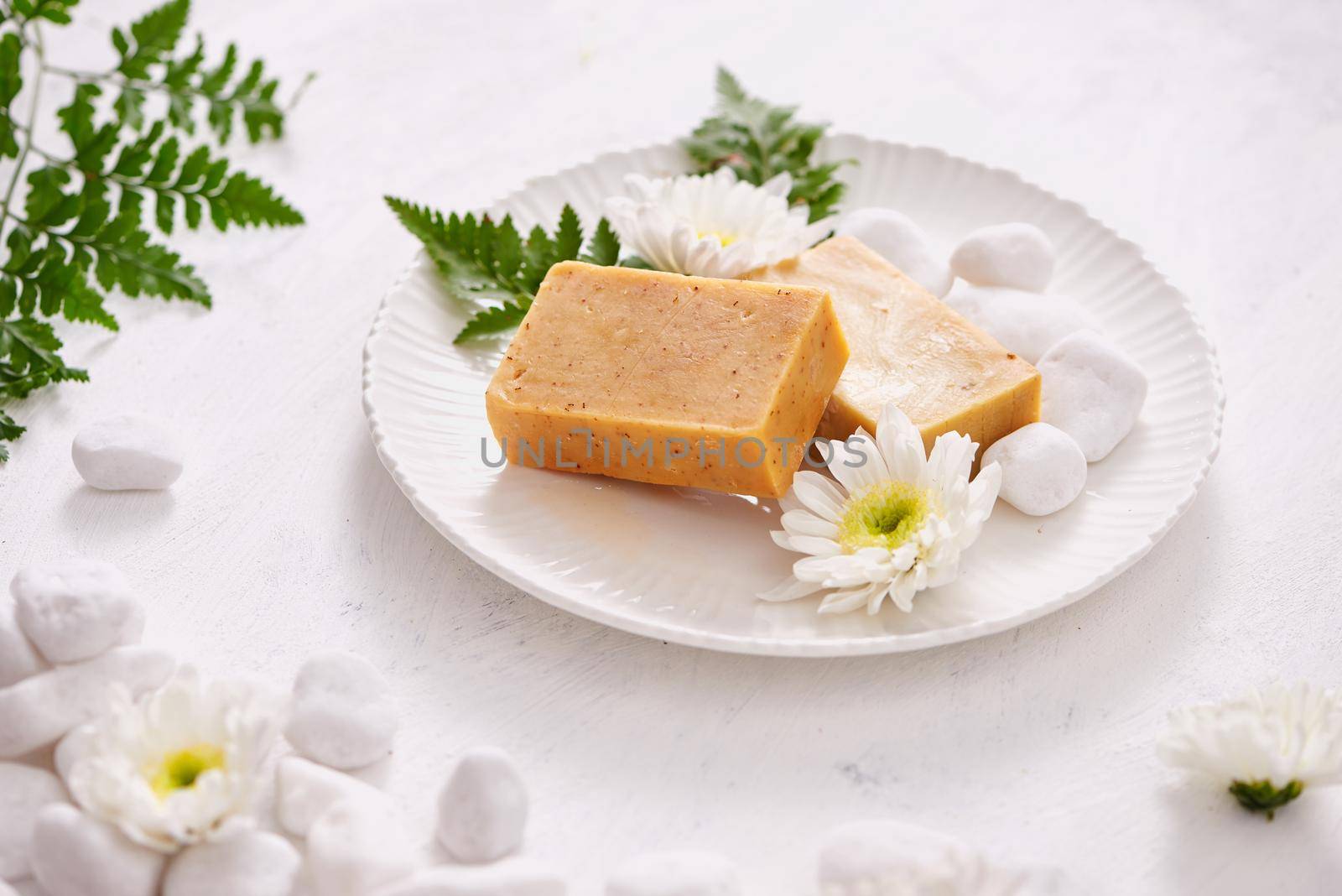 Handmade Soap closeup.Spa products by makidotvn