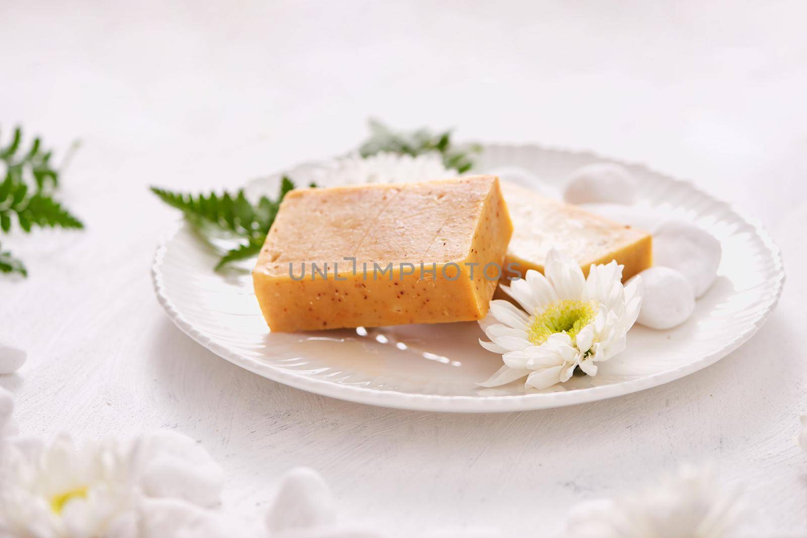 Handmade Soap closeup.Spa products by makidotvn