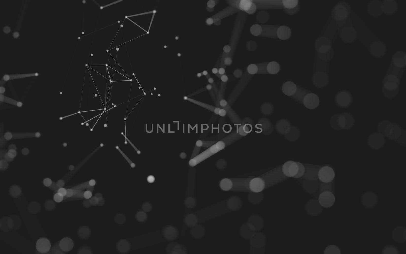 Abstract background. Molecules technology with polygonal shapes, connecting dots and lines. Connection structure. Big data visualization.  by teerawit