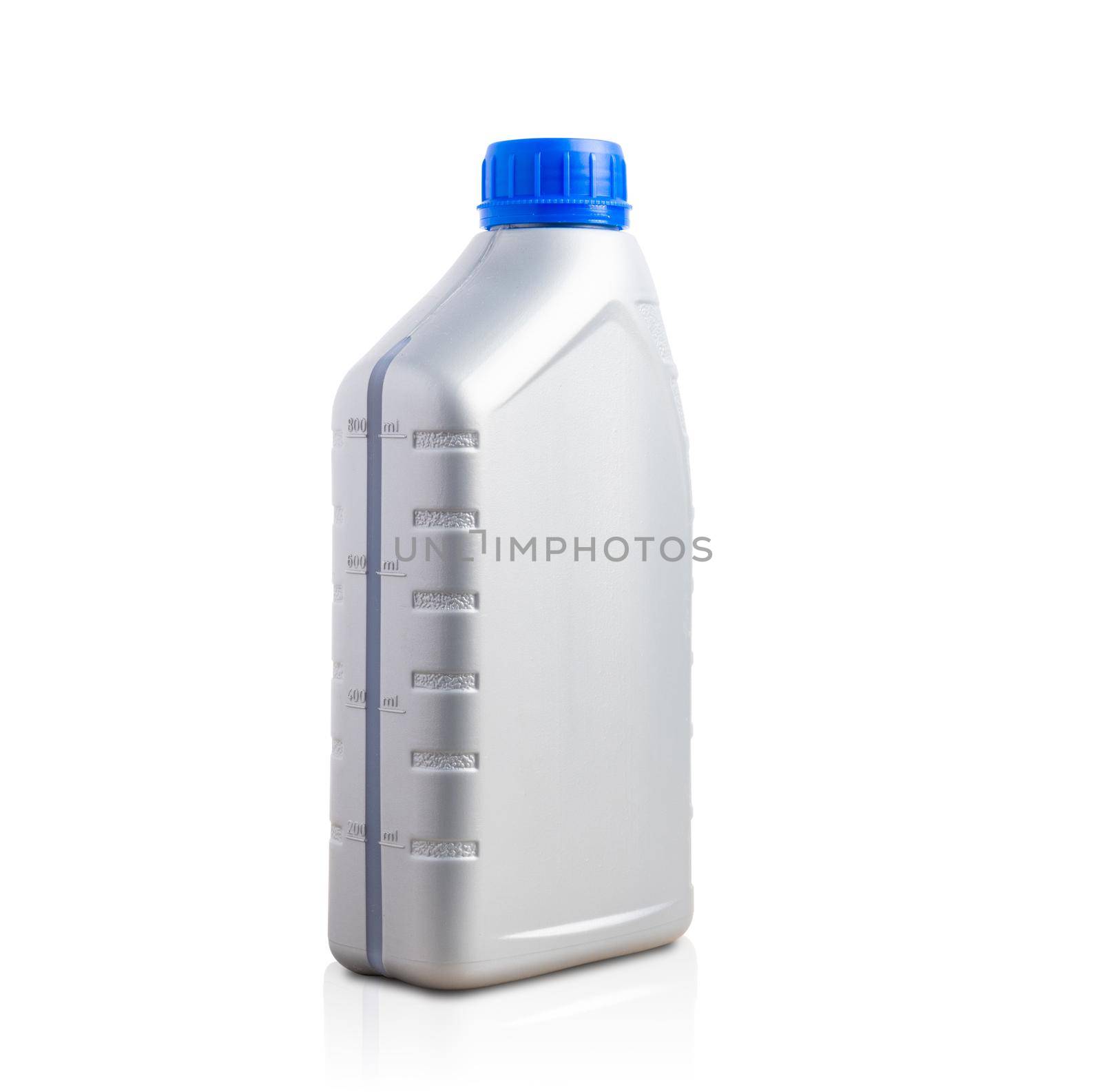 Gray plastic can machine lubricating oil bottle 1 liter by Sorapop