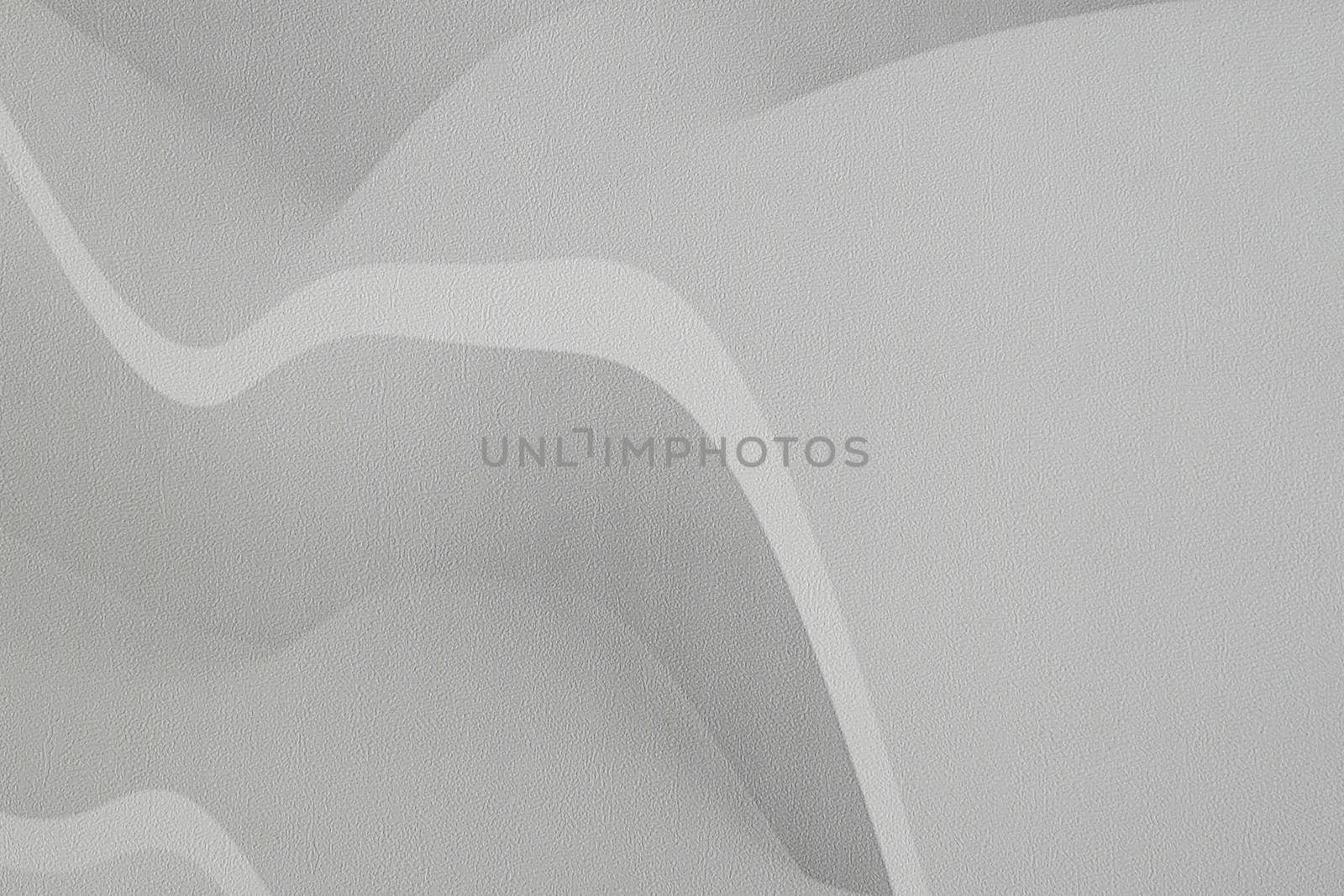 Modern wall wallpaper texture for background. Home decoration, abstraction, structure of waves or hills, gray and white.