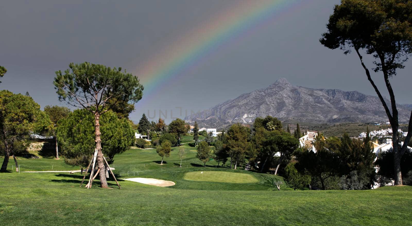 golf course  in Marbella, Spain, at sunset by photogolfer