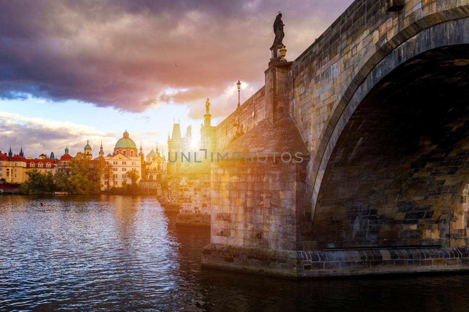 Charles Bridge, Old Town and Old Town Tower of Charles Bridge, Prague, Czech Republic. Prague old town and iconic Charles bridge, Czech Republic. Charles Bridge (Karluv Most) and Old Town Tower.