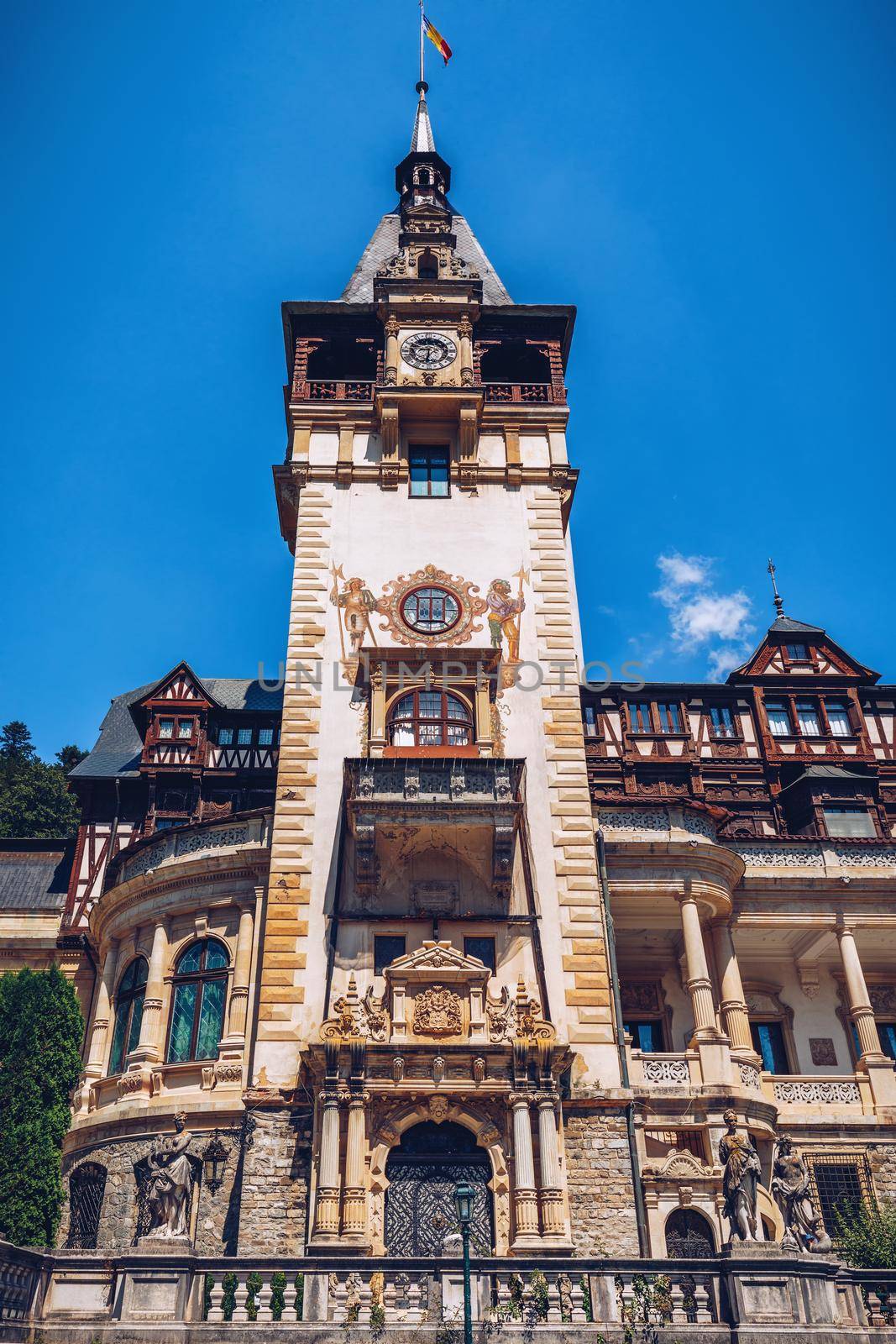 Peles castle, Sinaia, Romania. Given its historical and artistic value, Peles castle is one of the most important and beautiful monuments in Europe.