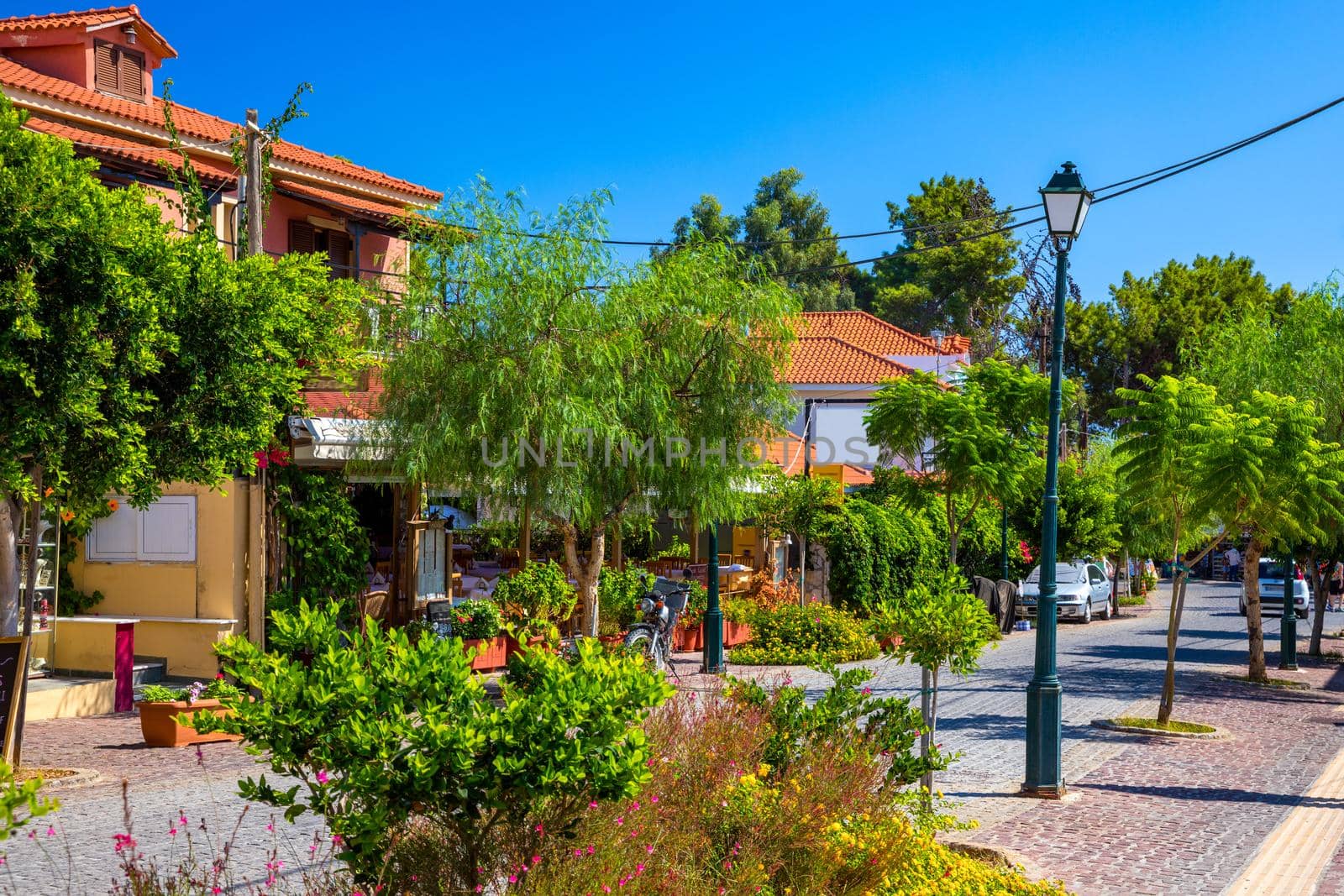 Skala village on the Greek island of Kefalonia, Greece.