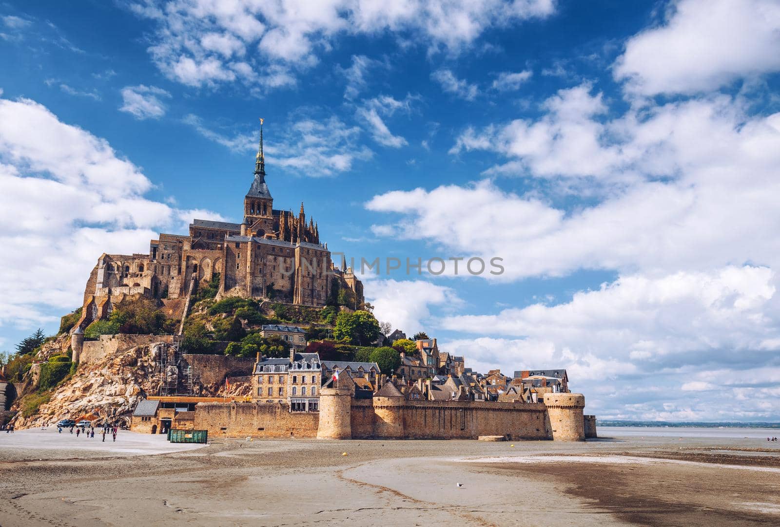 Magnificent Mont Saint Michel cathedral on the island, Normandy, Northern France, Europe