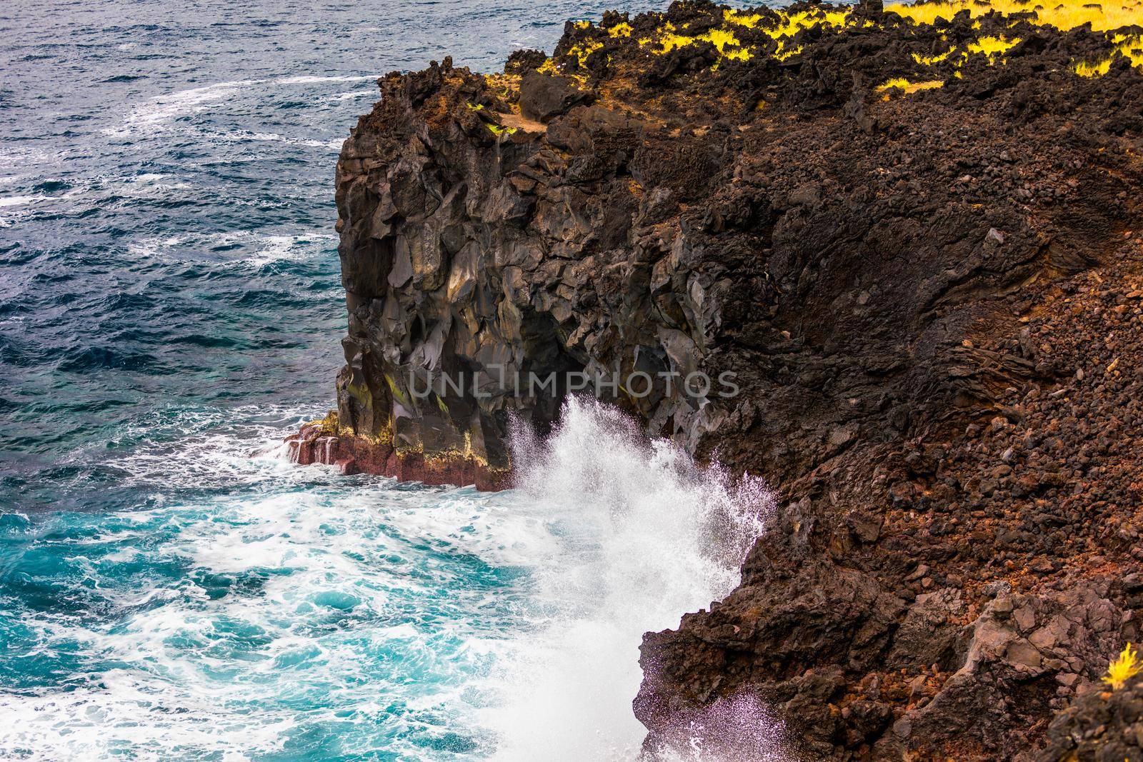Pedras Negras viewpoint, São Miguel, Azores Islands. Miradouro das Pedras Negras (Viewpoint of Black Stones), Azores, Sao Miguel, Portugal.