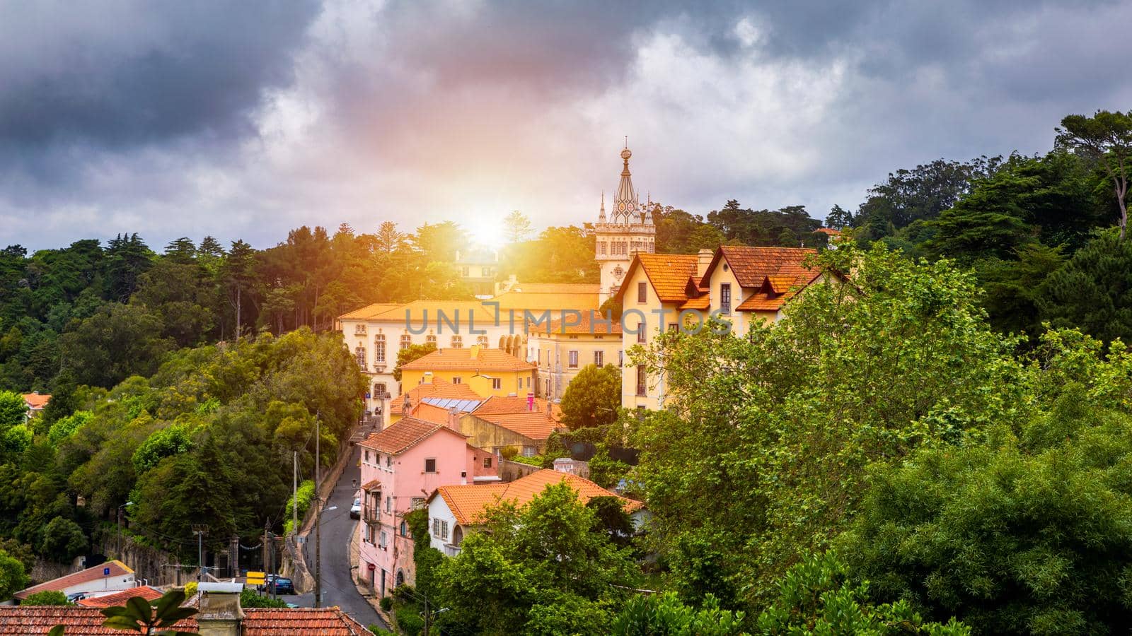Portuguese city of Sintra, a UNESCO World Heritage Site. Sintra city near Lisbon. Sintra, Portugal. 