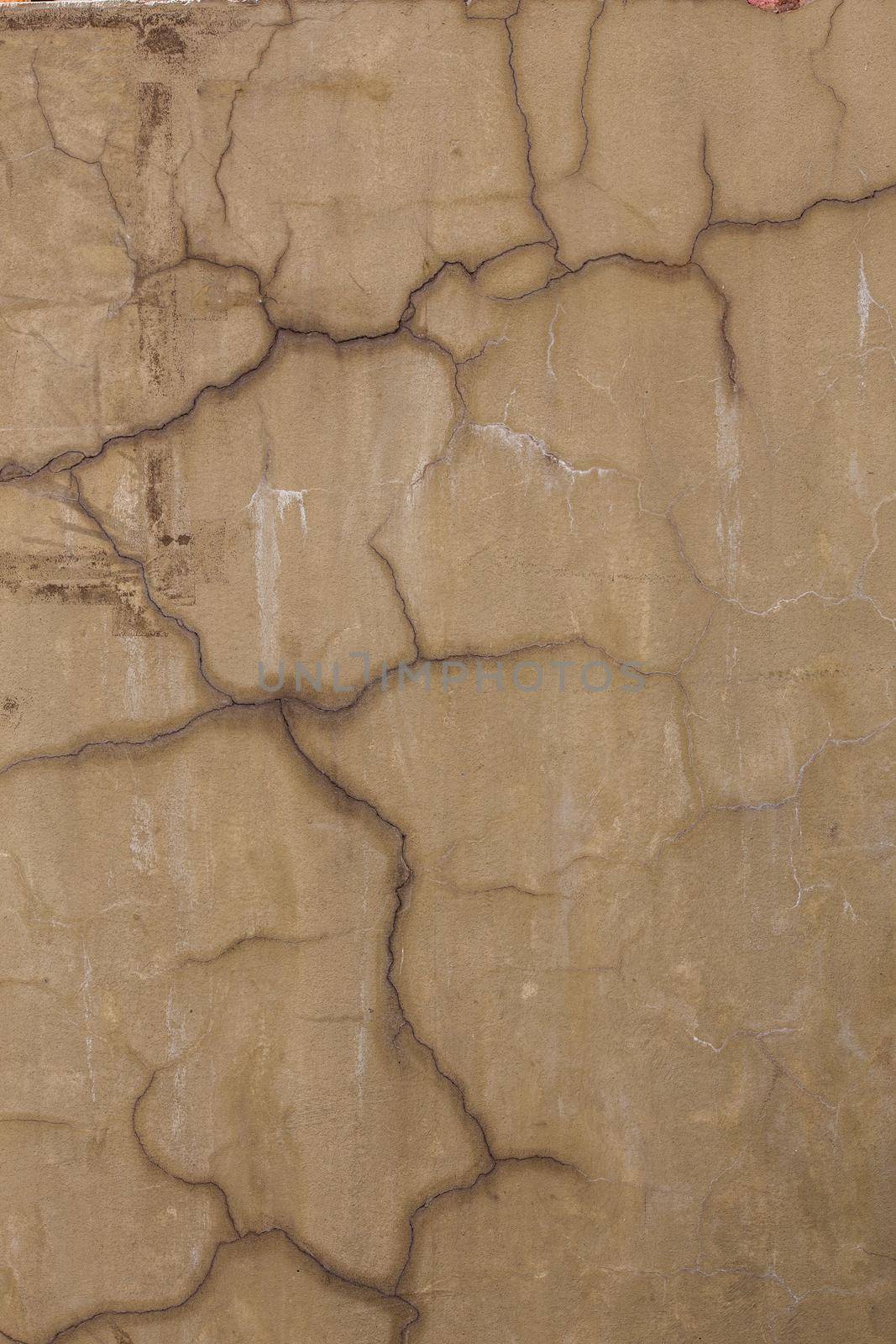 grey dirty cracked plaster wall - flat texture and full frame background by z1b