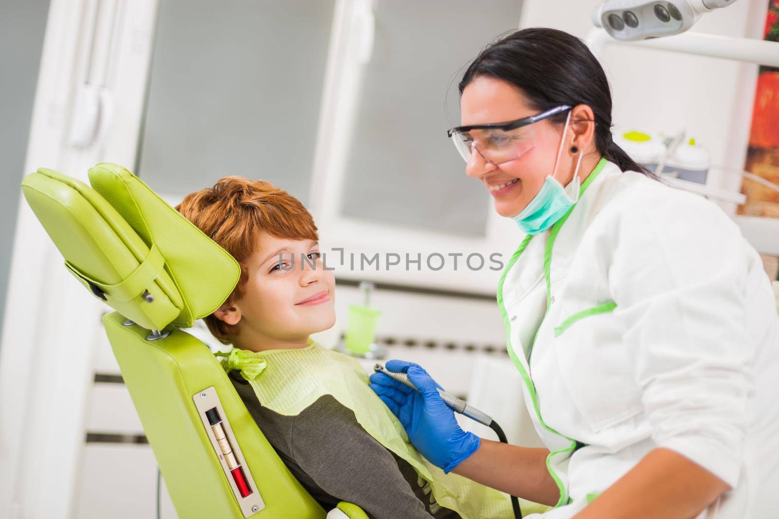 Little boy is ready for dentist.
