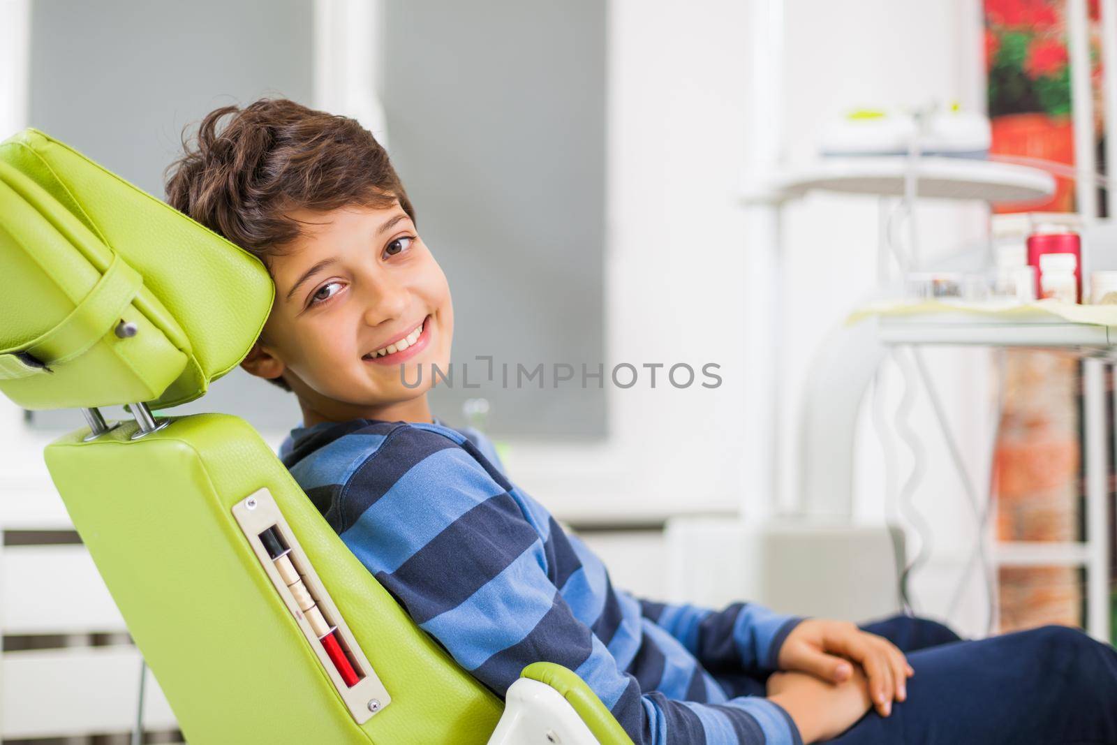 Little boy is ready for dentist.