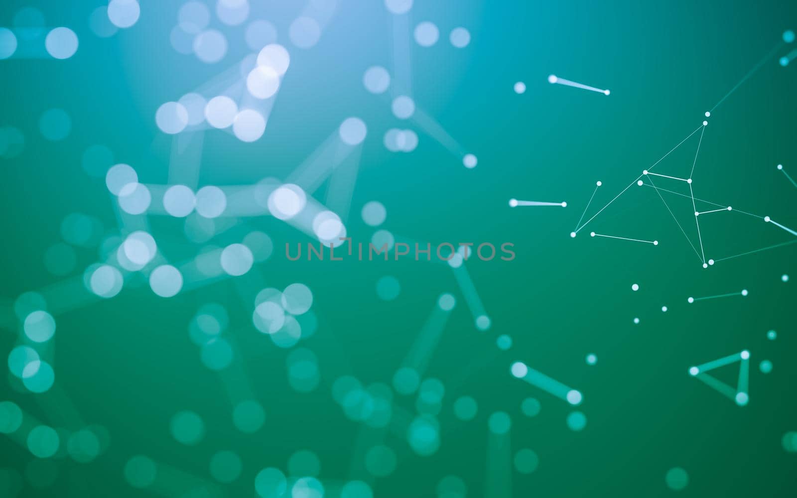 Abstract background. Molecules technology with polygonal shapes, connecting dots and lines. Connection structure. Big data visualization.