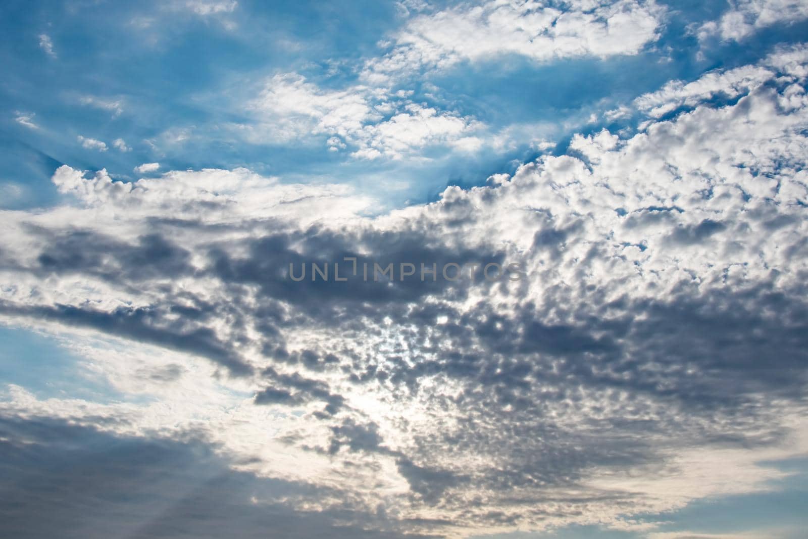 blue sky with clouds in nature