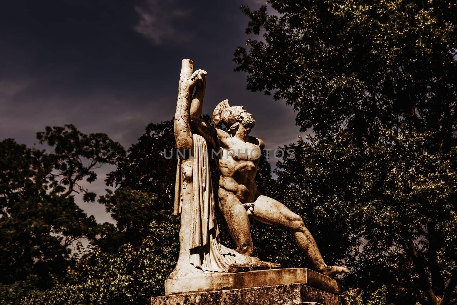 COMPIEGNE, FRANCE, AUGUST 13, 2016 : statue in gardens of chateau de Compiegne, august 13, 2016 in Compiegne, Oise, France