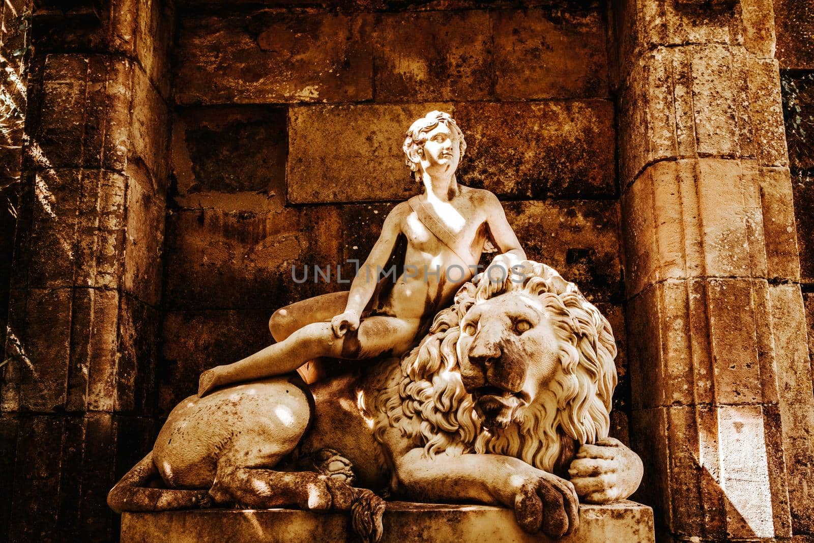 COMPIEGNE, FRANCE, AUGUST 13, 2016 : statue in gardens of chateau de Compiegne, august 13, 2016 in Compiegne, Oise, France