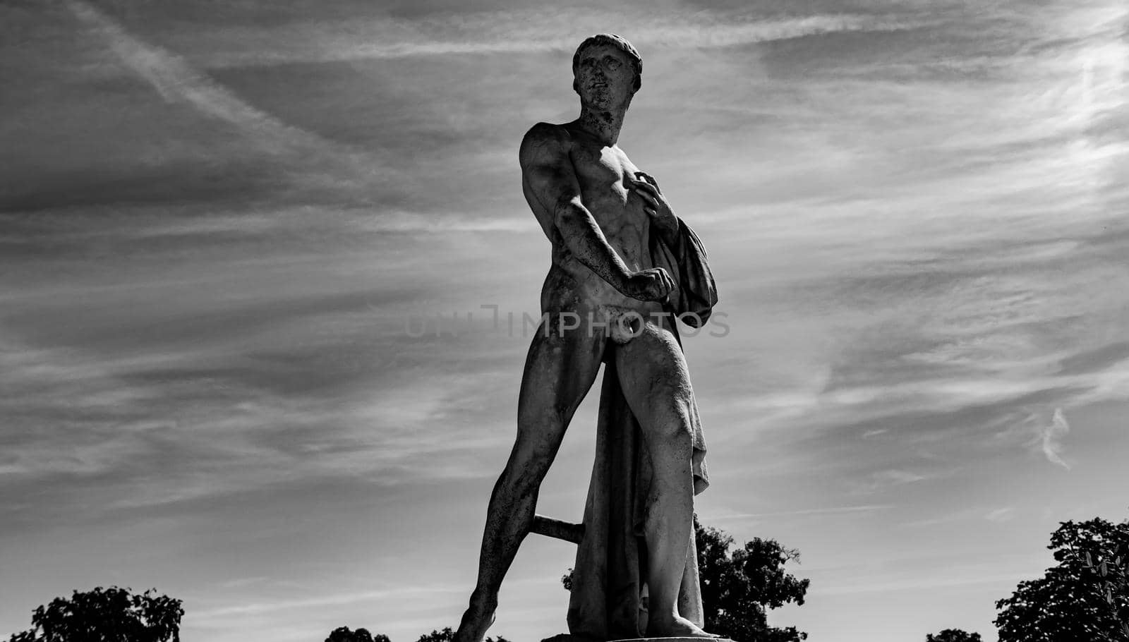 COMPIEGNE, FRANCE, AUGUST 13, 2016 : statue in gardens of chateau de Compiegne, august 13, 2016 in Compiegne, Oise, France