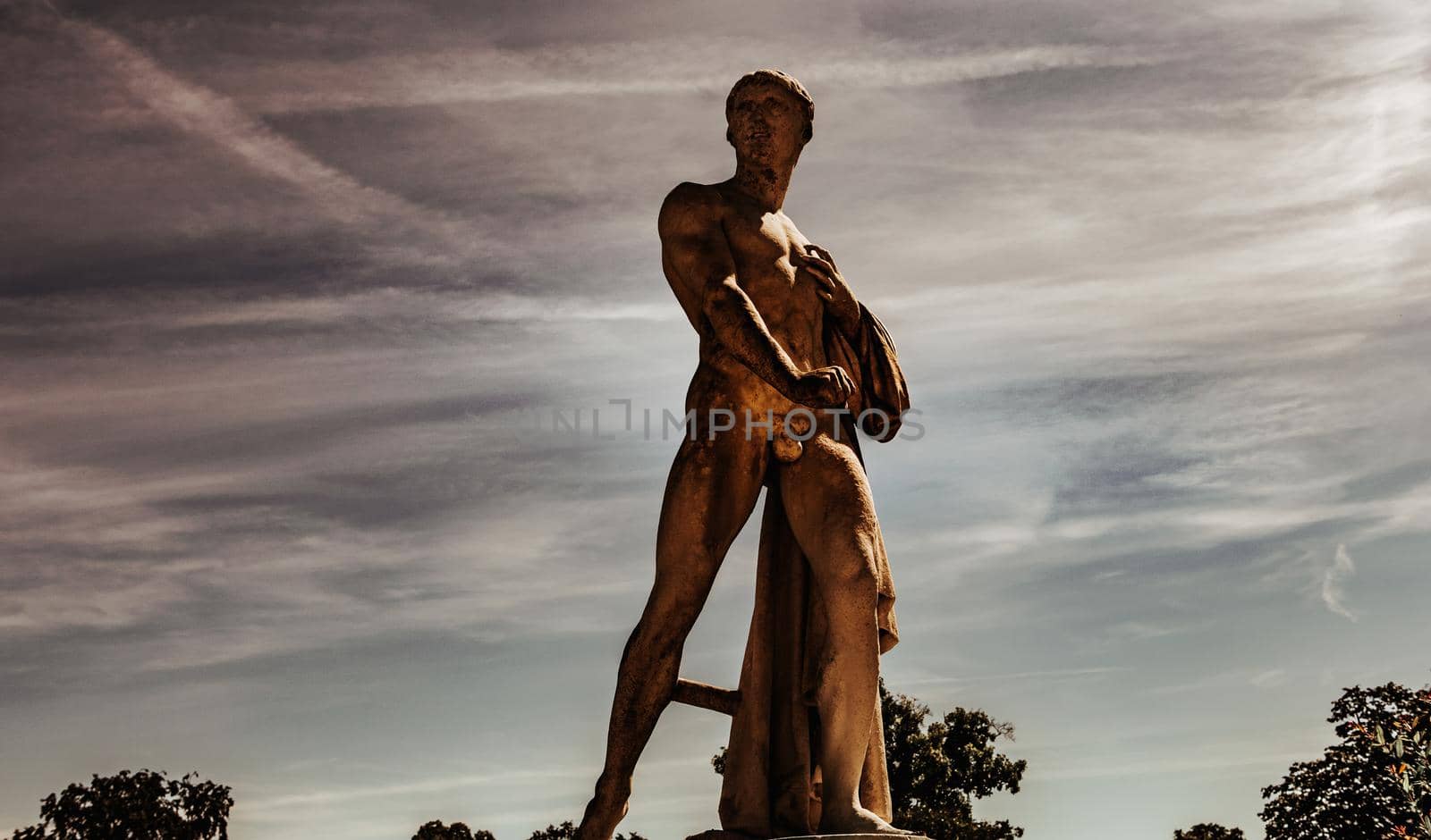 COMPIEGNE, FRANCE, AUGUST 13, 2016 : statue in gardens of chateau de Compiegne, august 13, 2016 in Compiegne, Oise, France