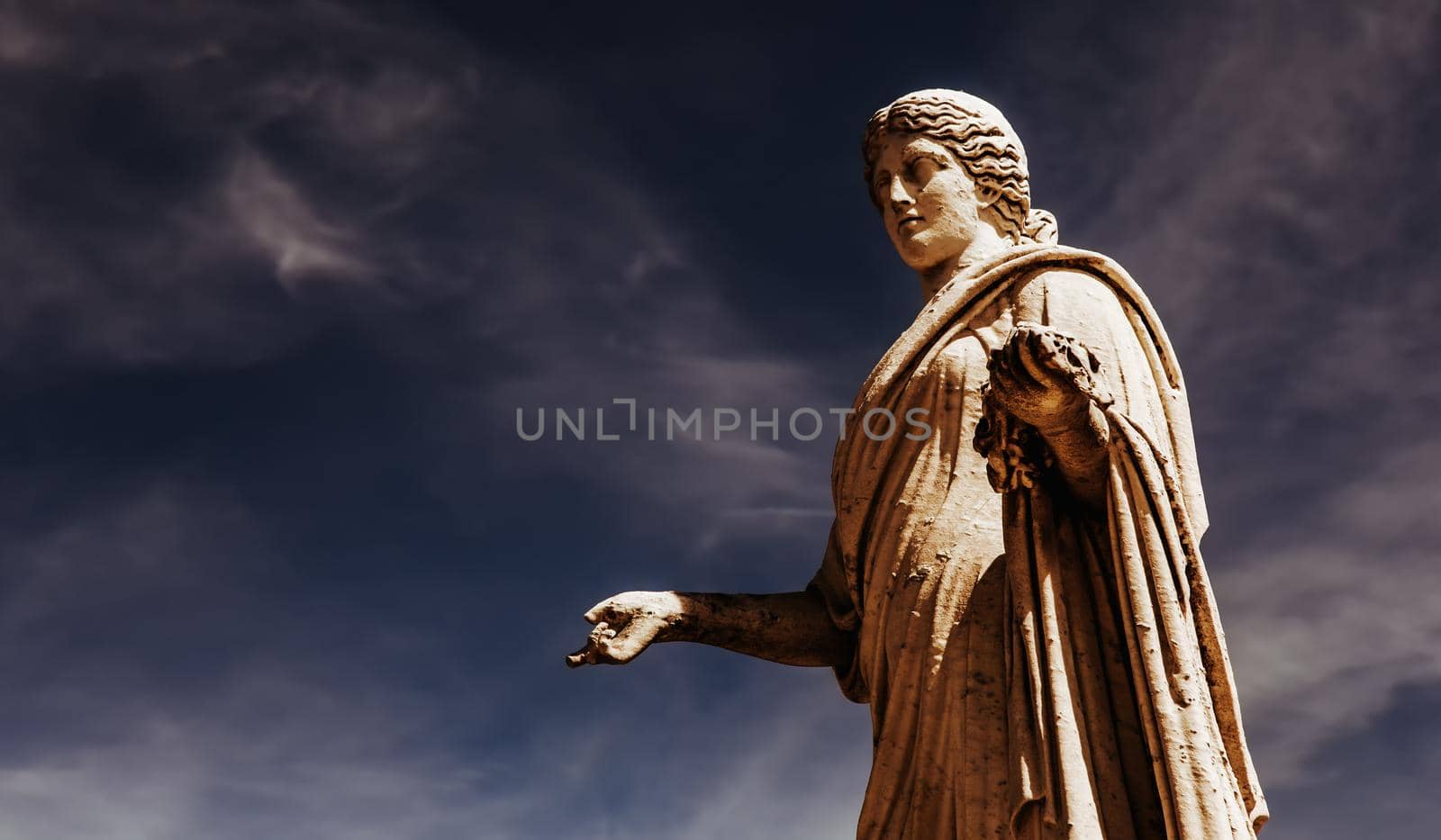 COMPIEGNE, FRANCE, AUGUST 13, 2016 : statue in gardens of chateau de Compiegne, august 13, 2016 in Compiegne, Oise, France