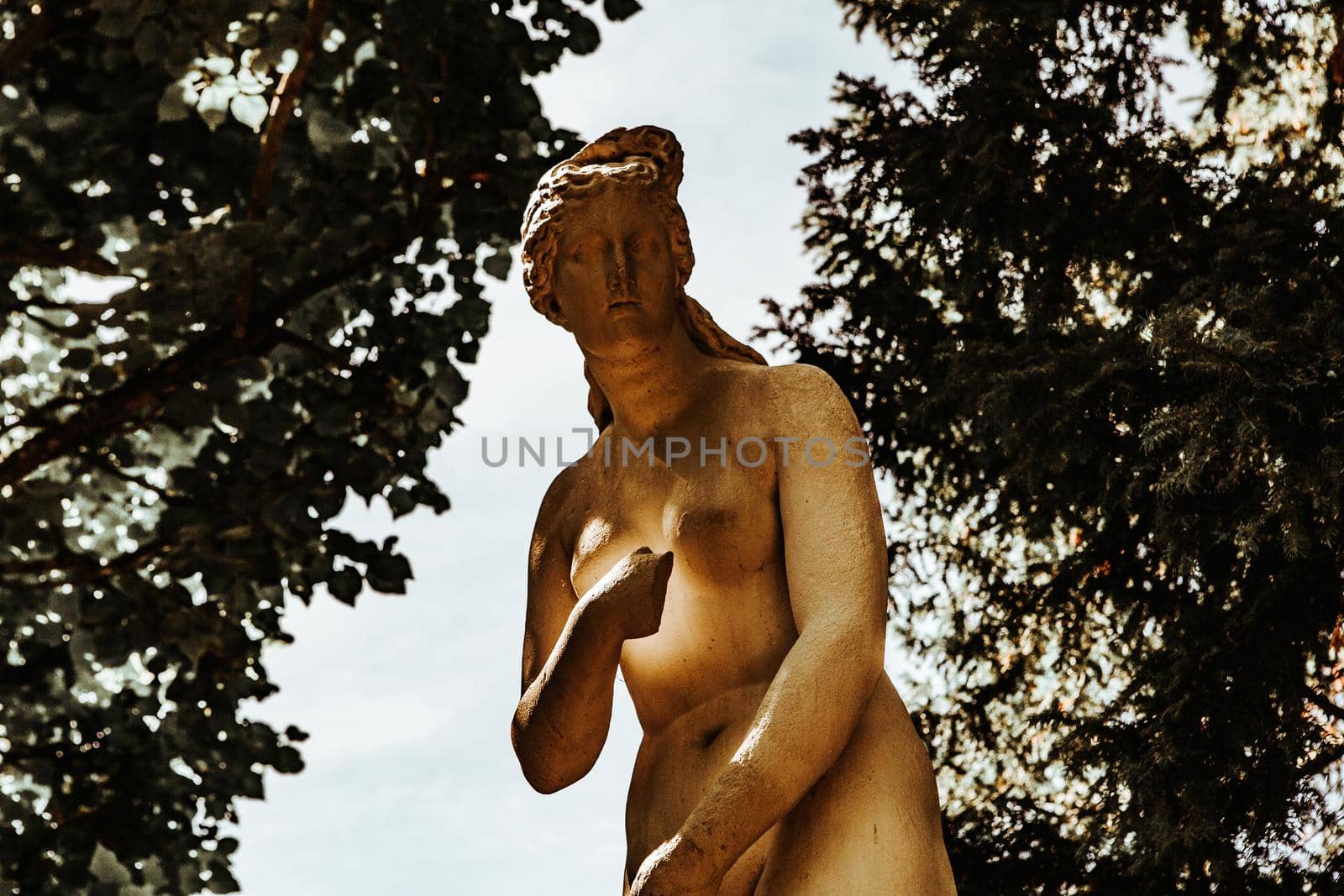 COMPIEGNE, FRANCE, AUGUST 13, 2016 : statue in gardens of chateau de Compiegne, august 13, 2016 in Compiegne, Oise, France