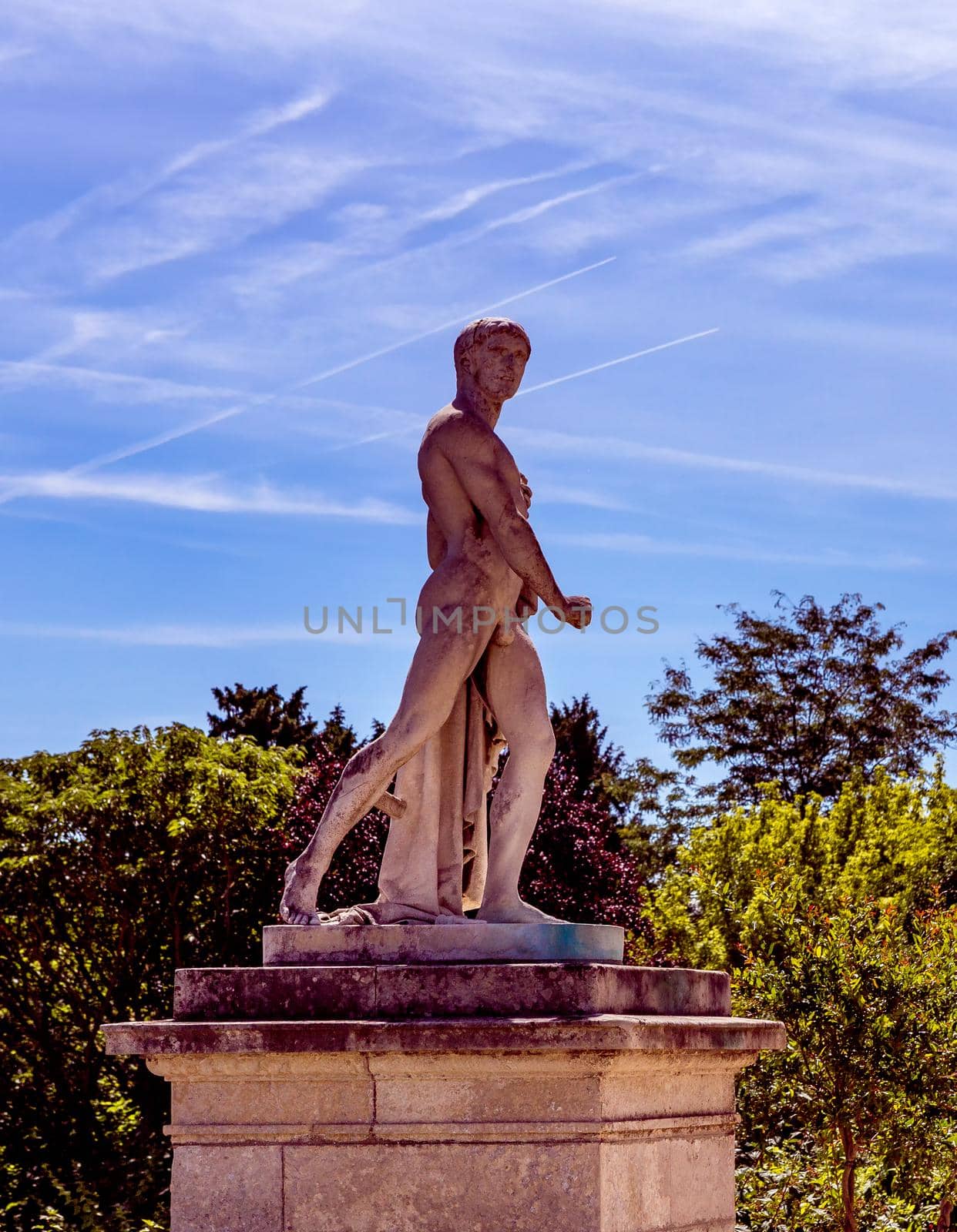 COMPIEGNE, FRANCE, AUGUST 13, 2016 : statue in gardens of chateau de Compiegne, august 13, 2016 in Compiegne, Oise, France