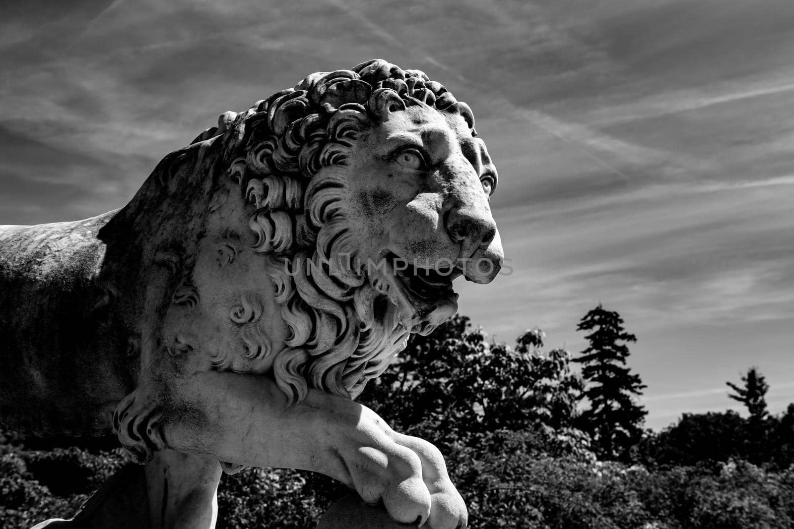 COMPIEGNE, FRANCE, AUGUST 13, 2016 : statue in gardens of chateau de Compiegne, august 13, 2016 in Compiegne, Oise, France