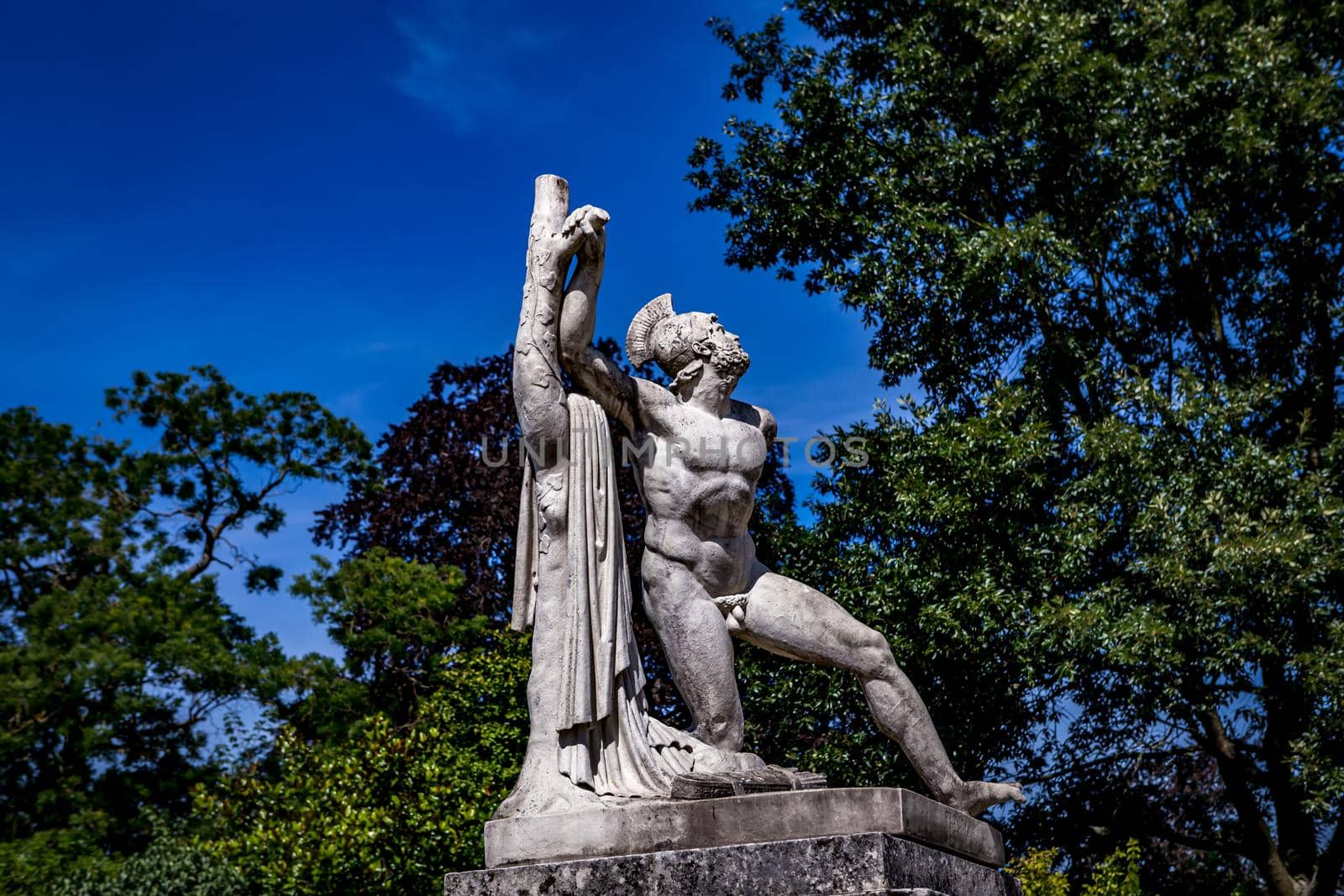 COMPIEGNE, FRANCE, AUGUST 13, 2016 : statue in gardens of chateau de Compiegne, august 13, 2016 in Compiegne, Oise, France