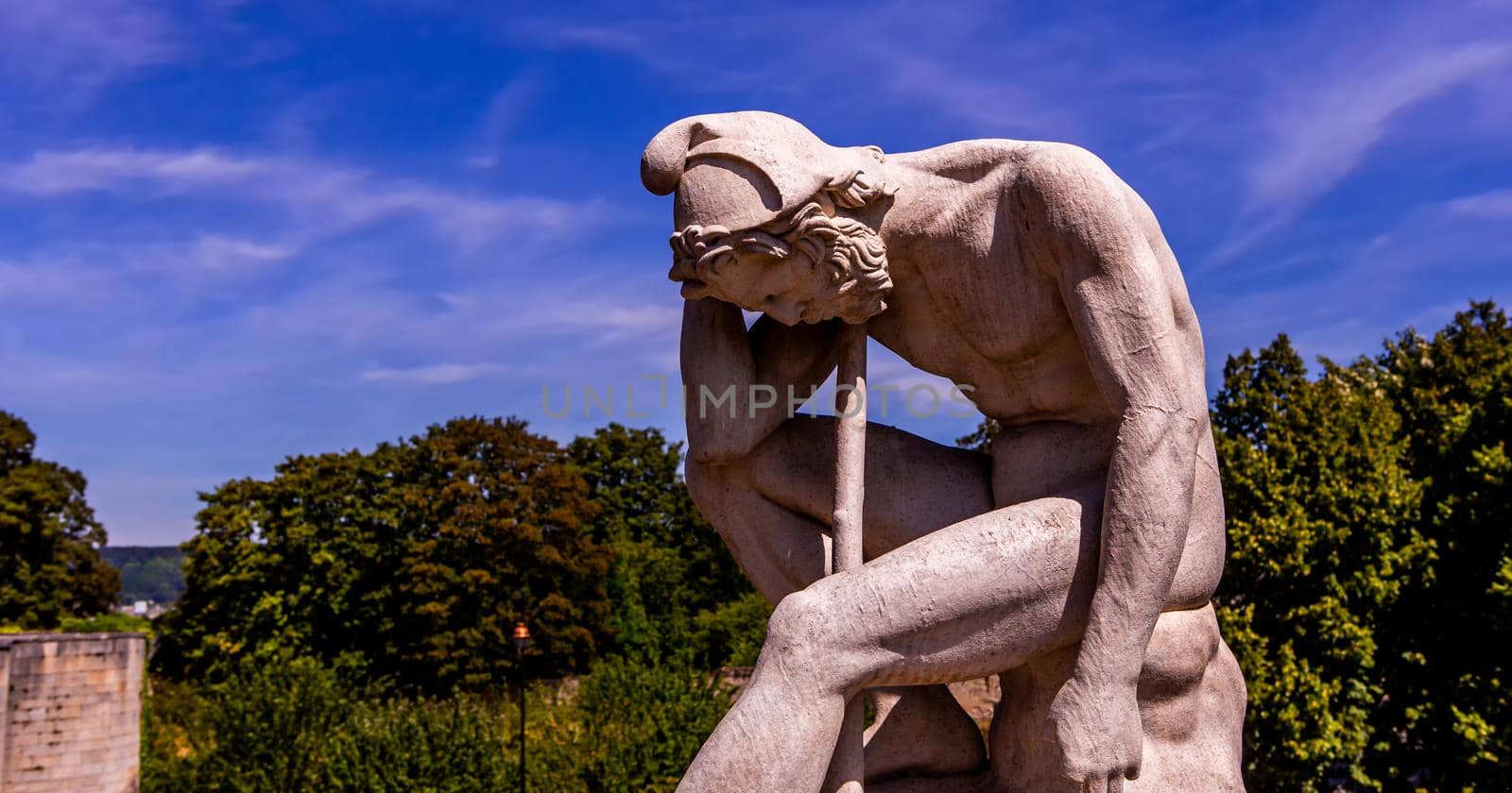 COMPIEGNE, FRANCE, AUGUST 13, 2016 : statue in gardens of chateau de Compiegne, august 13, 2016 in Compiegne, Oise, France