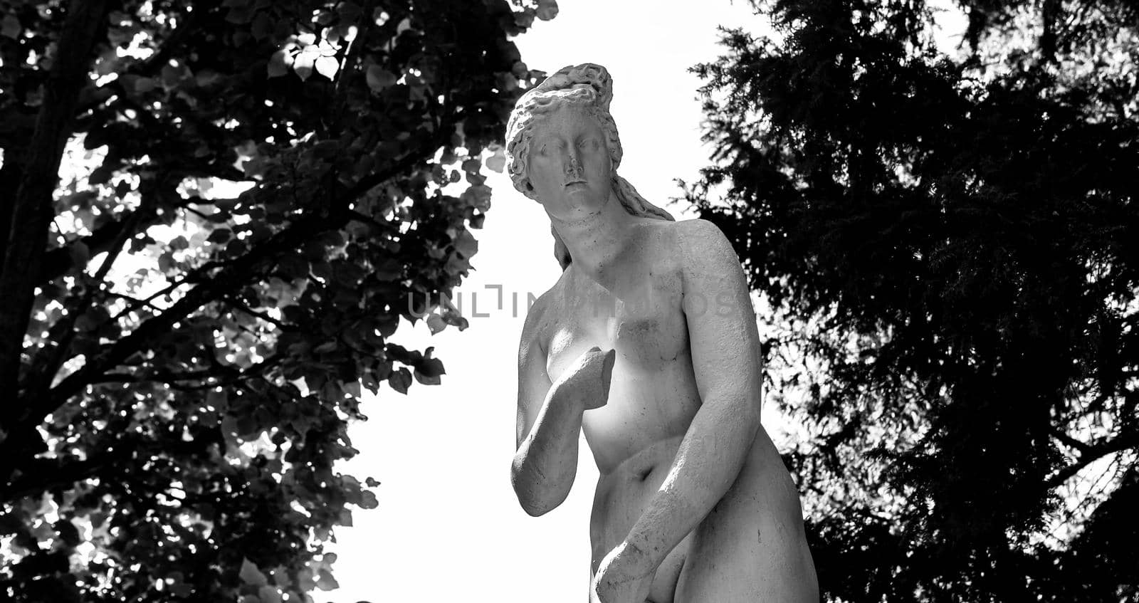 COMPIEGNE, FRANCE, AUGUST 13, 2016 : statue in gardens of chateau de Compiegne, august 13, 2016 in Compiegne, Oise, France