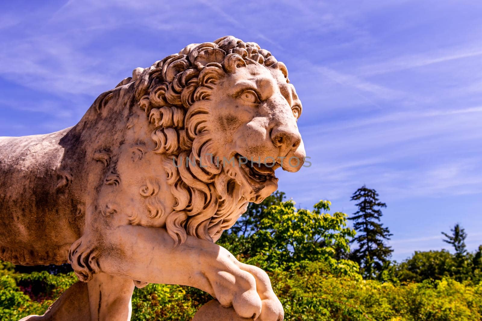 COMPIEGNE, FRANCE, AUGUST 13, 2016 : statue in gardens of chateau de Compiegne, august 13, 2016 in Compiegne, Oise, France