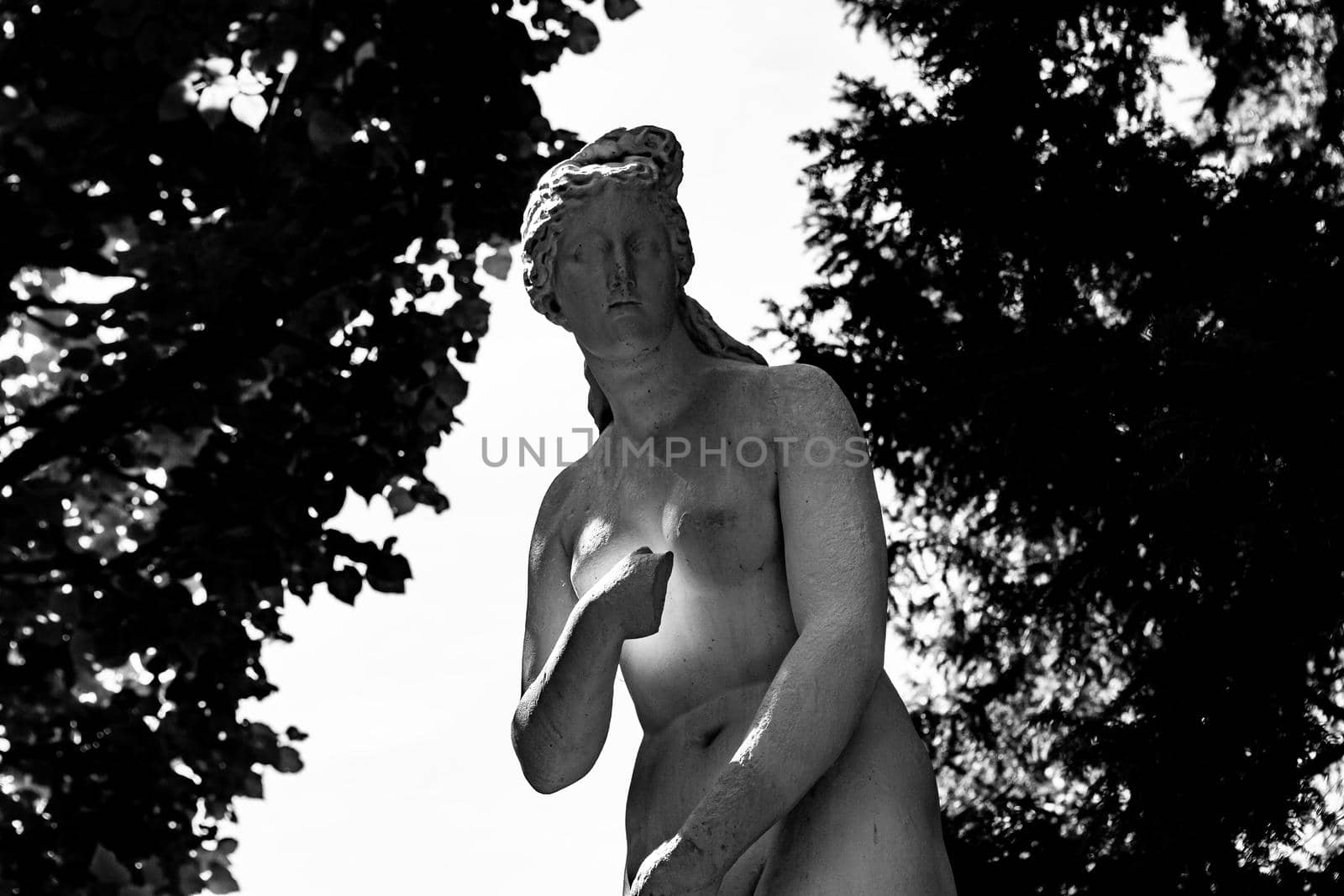 COMPIEGNE, FRANCE, AUGUST 13, 2016 : statue in gardens of chateau de Compiegne, august 13, 2016 in Compiegne, Oise, France