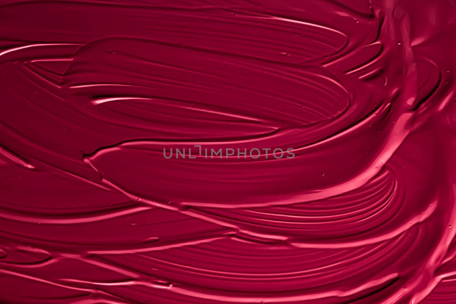 Red lipstick or lip gloss texture as cosmetic background, makeup and beauty cosmetics product for luxury brand, holiday flatlay backdrop or abstract wall art and paint strokes by Anneleven