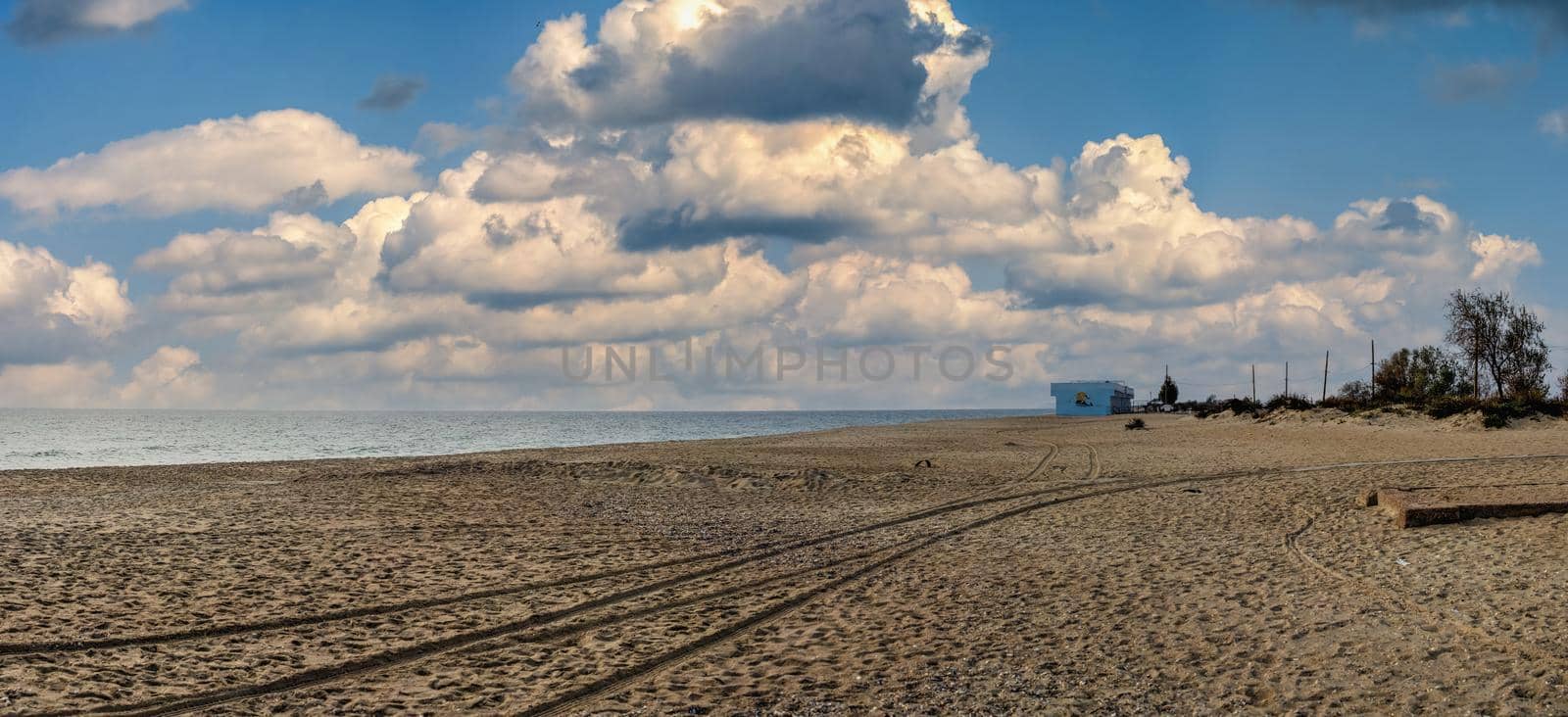 29.10.2020. Sergeevka resort in Odessa region, Ukraine, on a sunny autumn morning