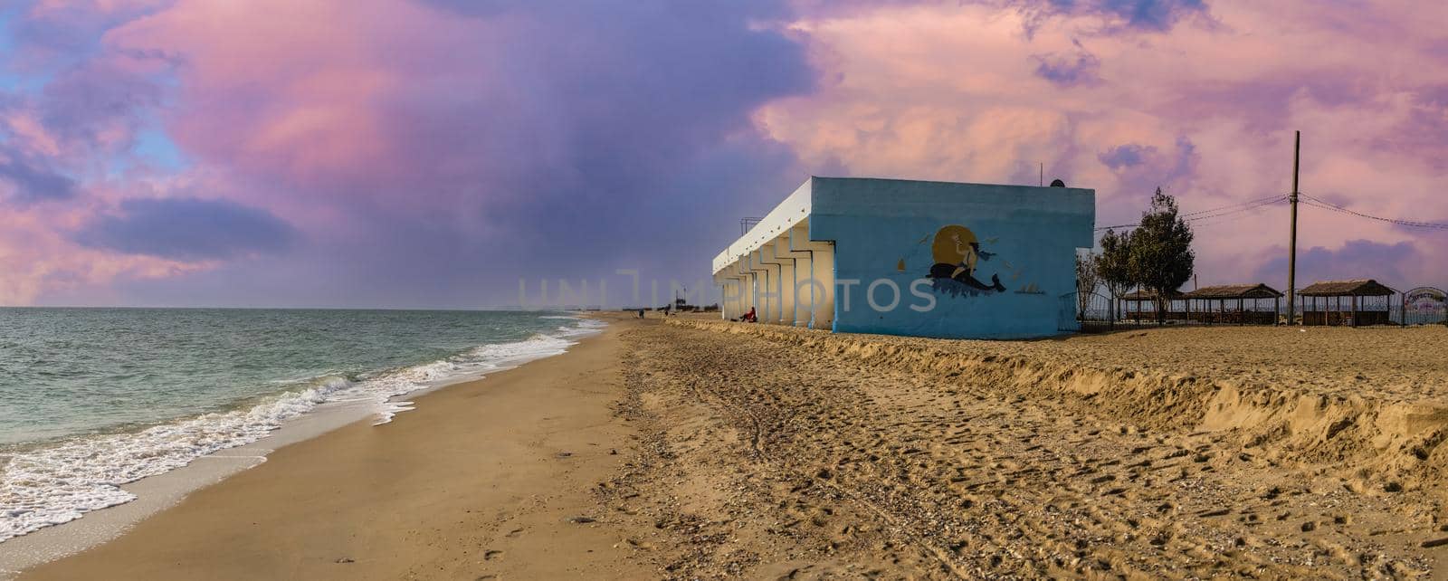 29.10.2020. Sergeevka resort in Odessa region, Ukraine, on a sunny autumn morning