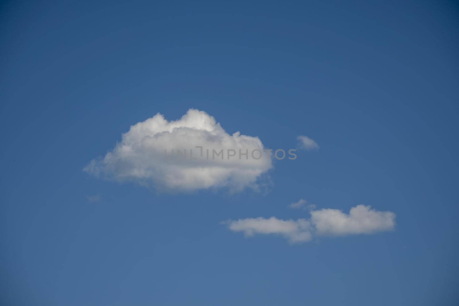 White textured lonely clouds. Nature of Siberia. by Essffes