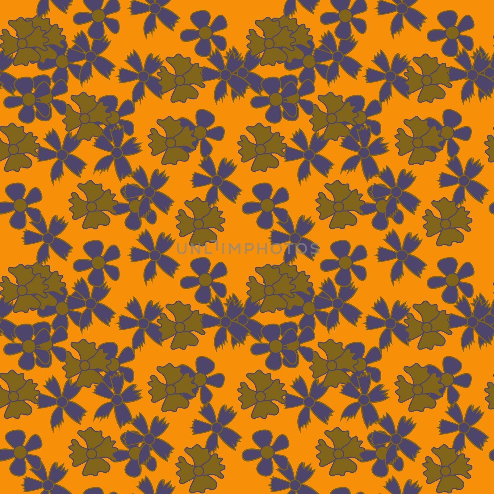 Folk flowers art pattern Floral abstract surface design  Seamless pattern by eskimos