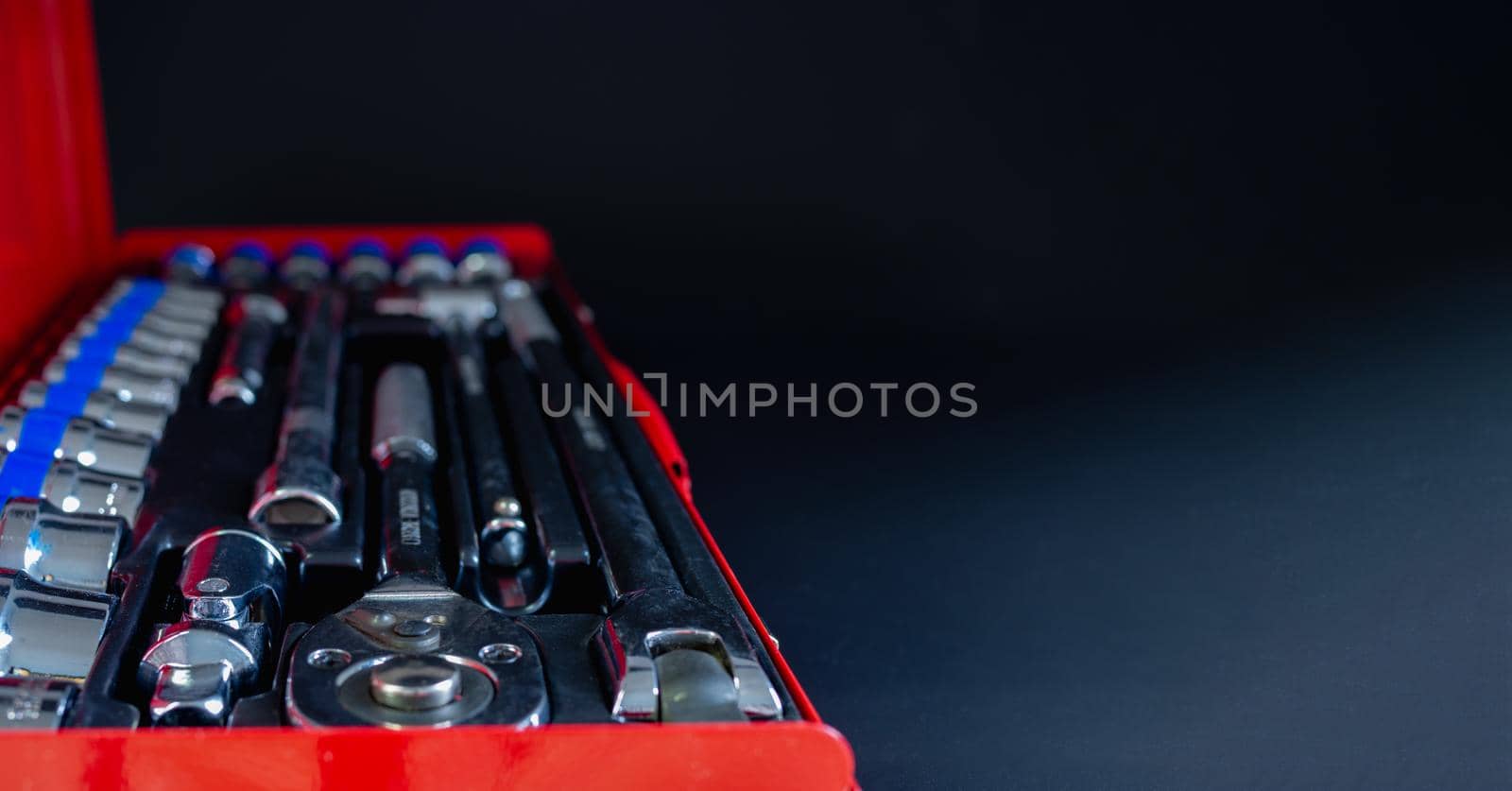 block wrench set on a black background by Unimages2527