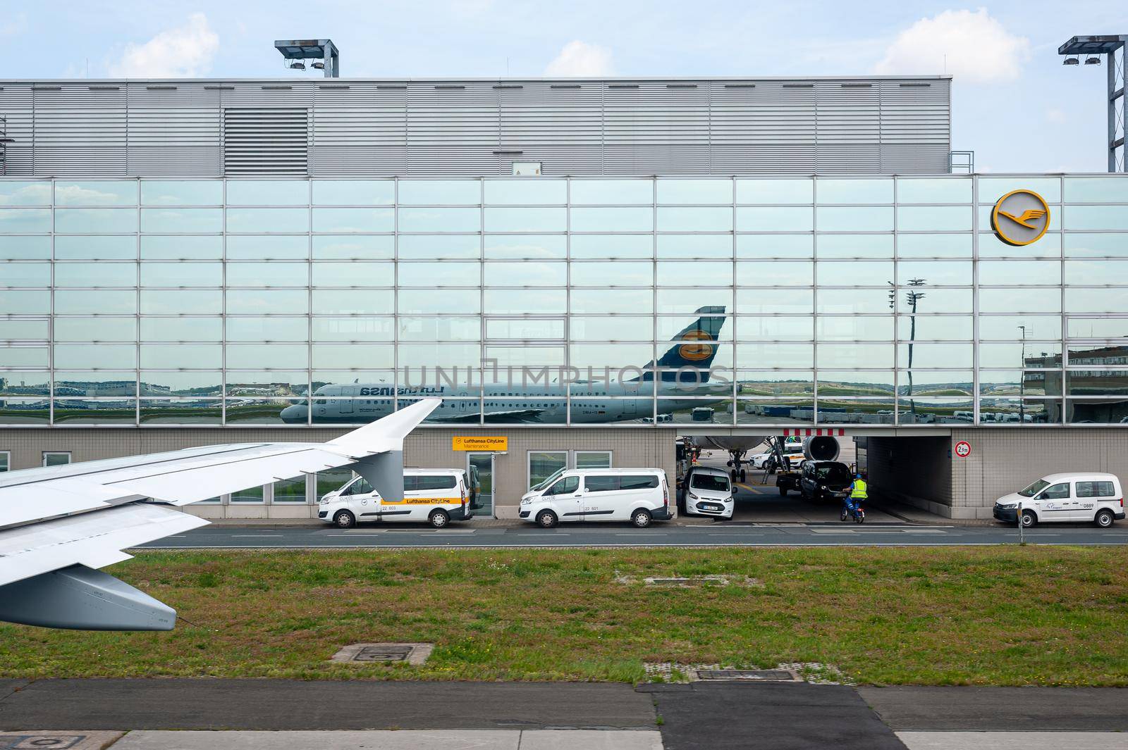 05/26/2019. Frankfurt Airport, Germany. Operated by Fraport and serves as the main hub for Lufthansa including Lufthansa City Line and Lufthansa Cargo and Lufthansa Technik.