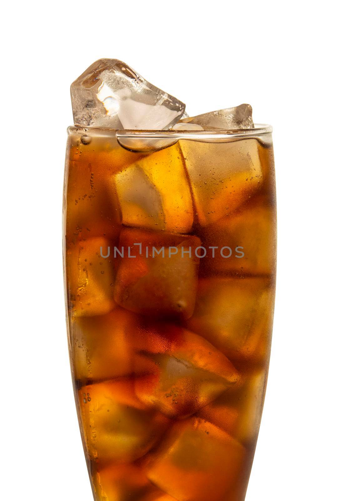 Glass of ice tea isolated on white by BreakingTheWalls