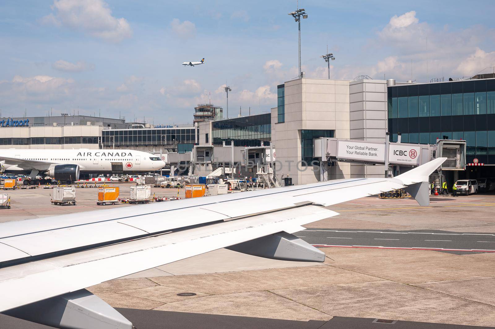 05/26/2019 Frankfurt Airport, Germany. Frankfurt Airport is the busiest airport by passenger traffic in Germany as well as the 4th busiest in Europe. Operated by Fraport and serves as the main hub for Lufthansa including Lufthansa CityLine and Lufthansa Ca by Qba