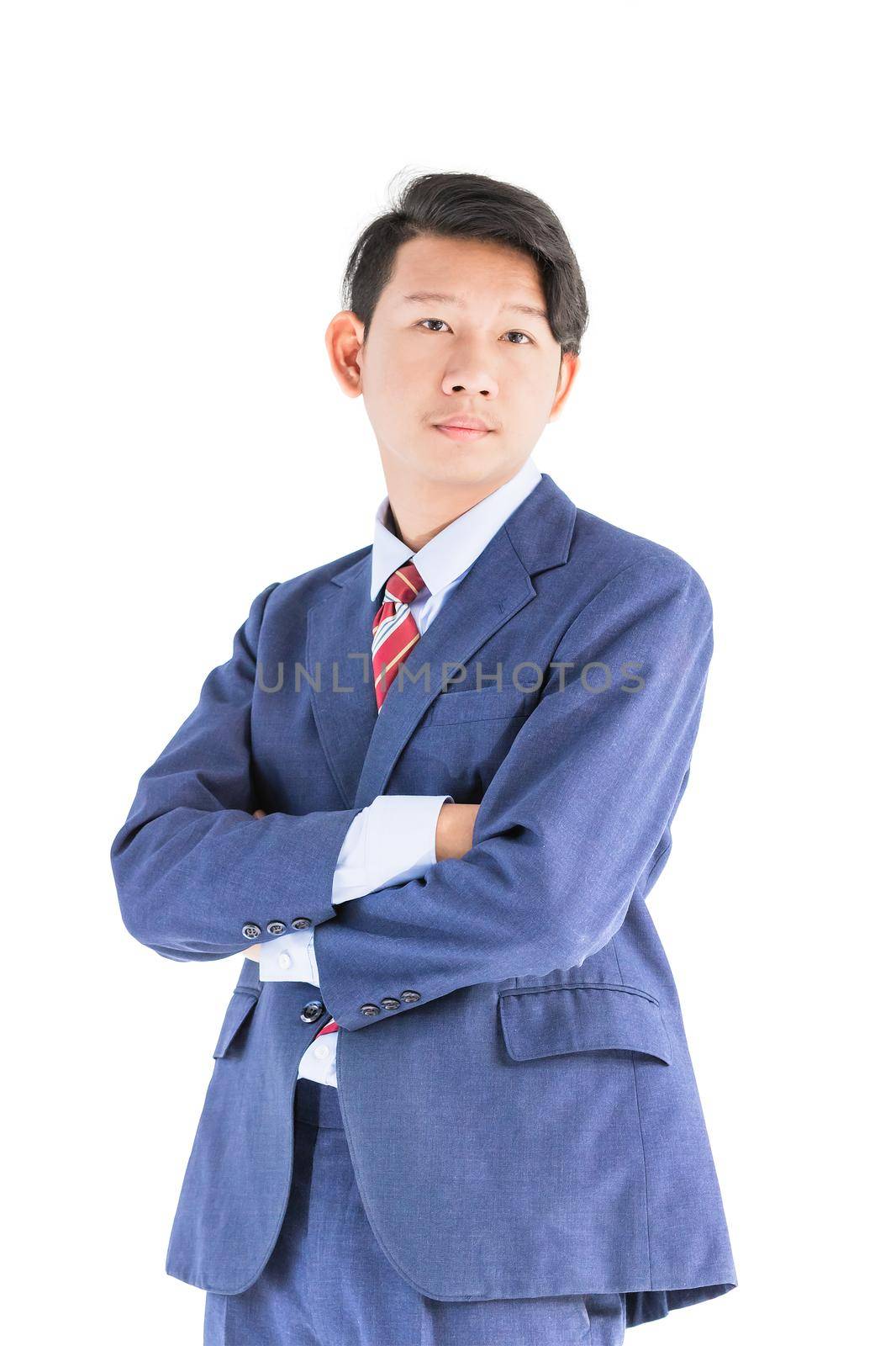 Business men portrait isolated on white background by stoonn