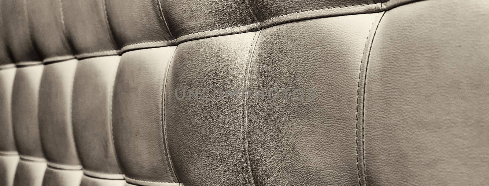 Tufted grey leather headboard texture for background by marcorubino