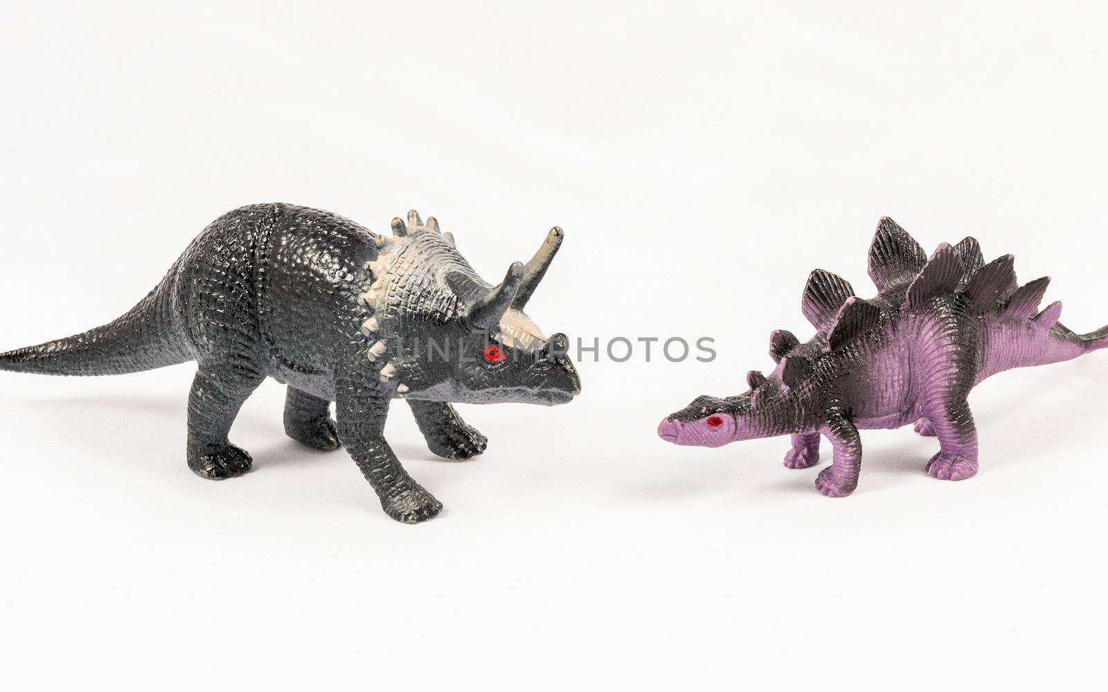 Stegosaurus and triceratops dinosaur toy models by marcorubino