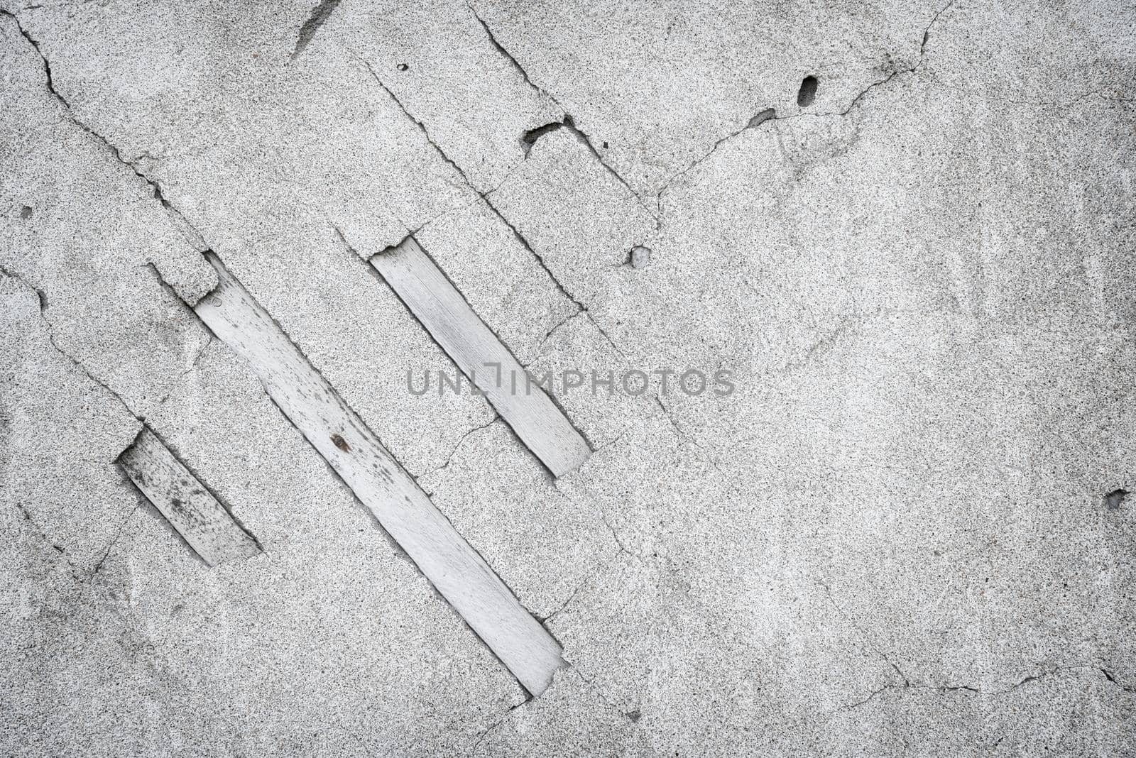 Old wooden slats plaster crossed base. Old wooden structures bacground. by Estival