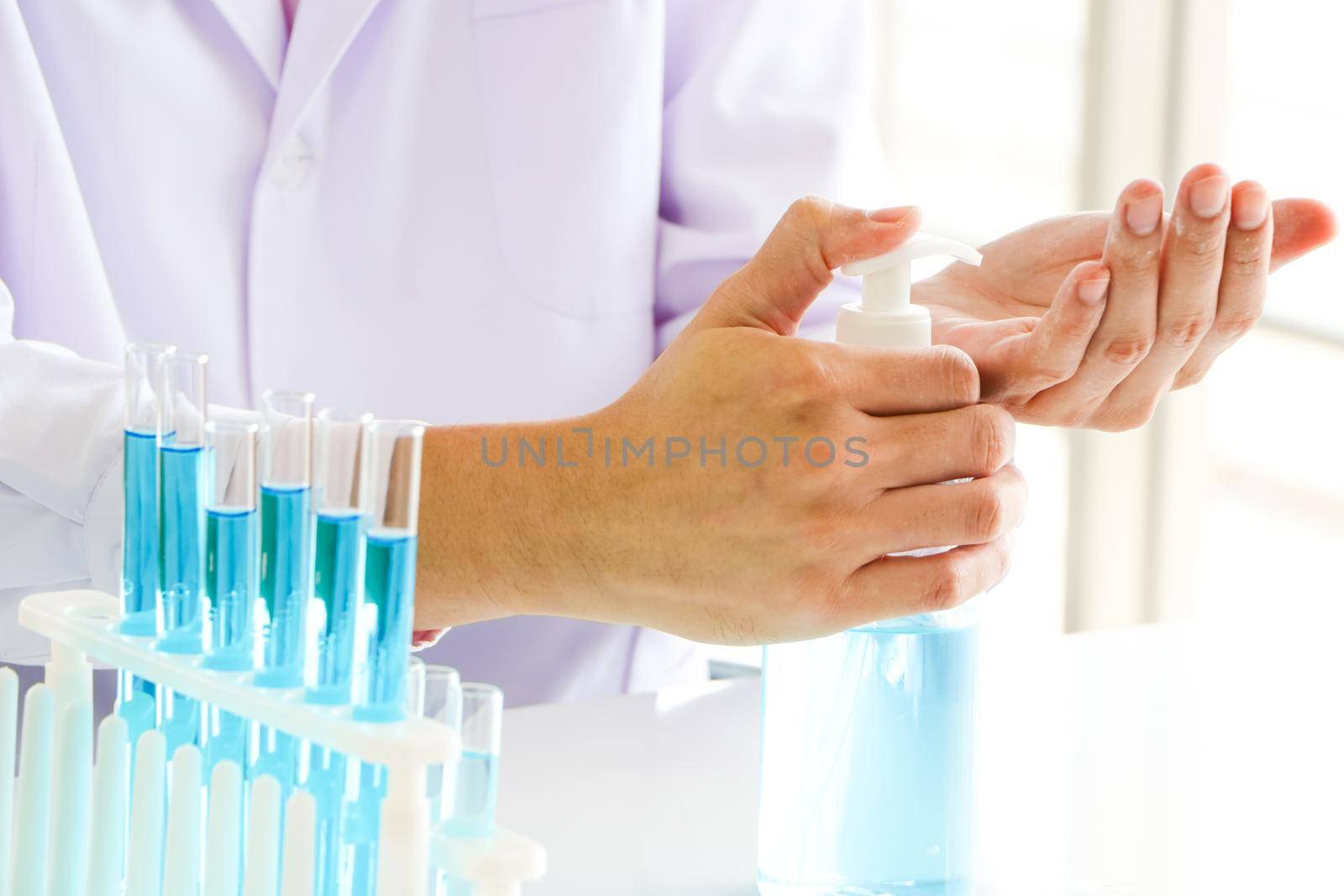 Asian medical scientist Tested for 75% alcohol-based hand sanitizer by atitaph