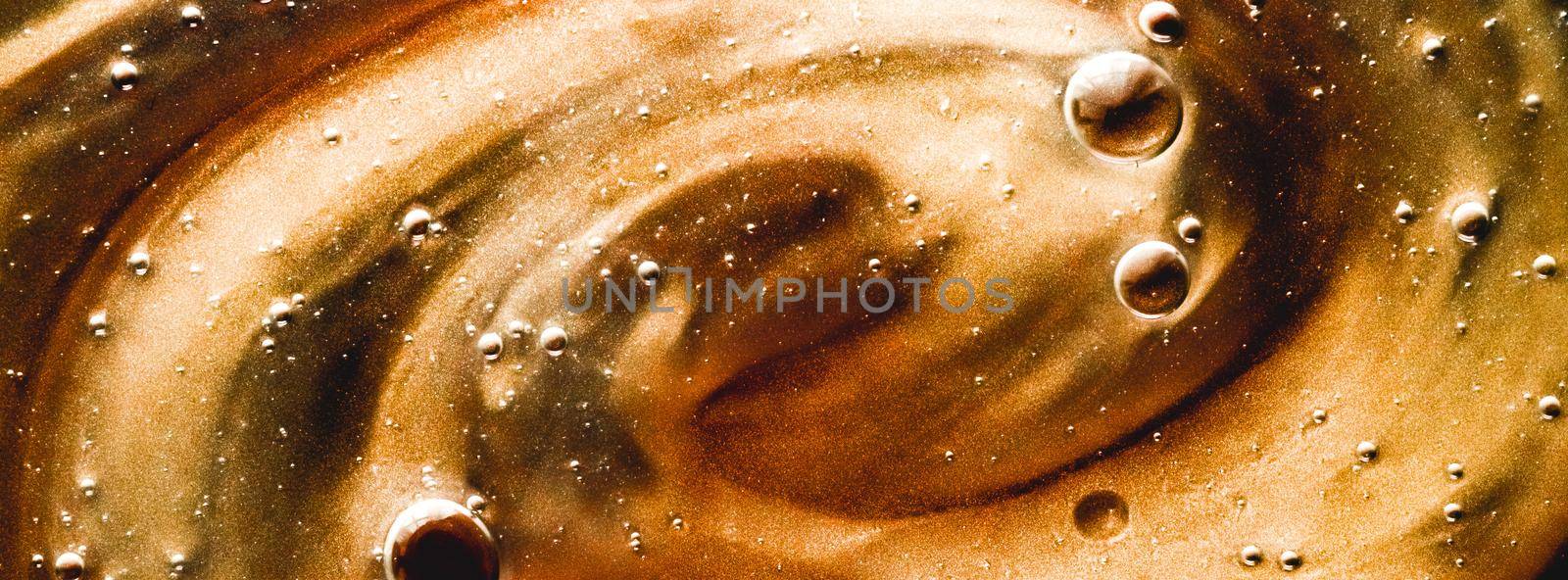 Abstract liquid banner background, paint splash, swirl pattern and water drops, beauty gel and cosmetic texture, contemporary magic art and science as luxury flatlay design.