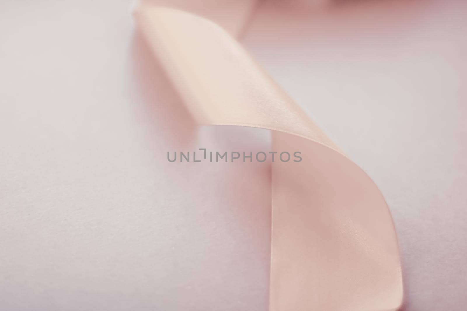 Abstract curly silk ribbon on pastel background, exclusive luxury brand design for holiday sale product promotion and glamour art invitation card backdrop by Anneleven