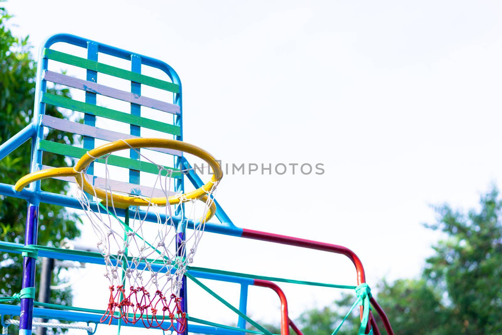 Basketball hoop in the park by domonite