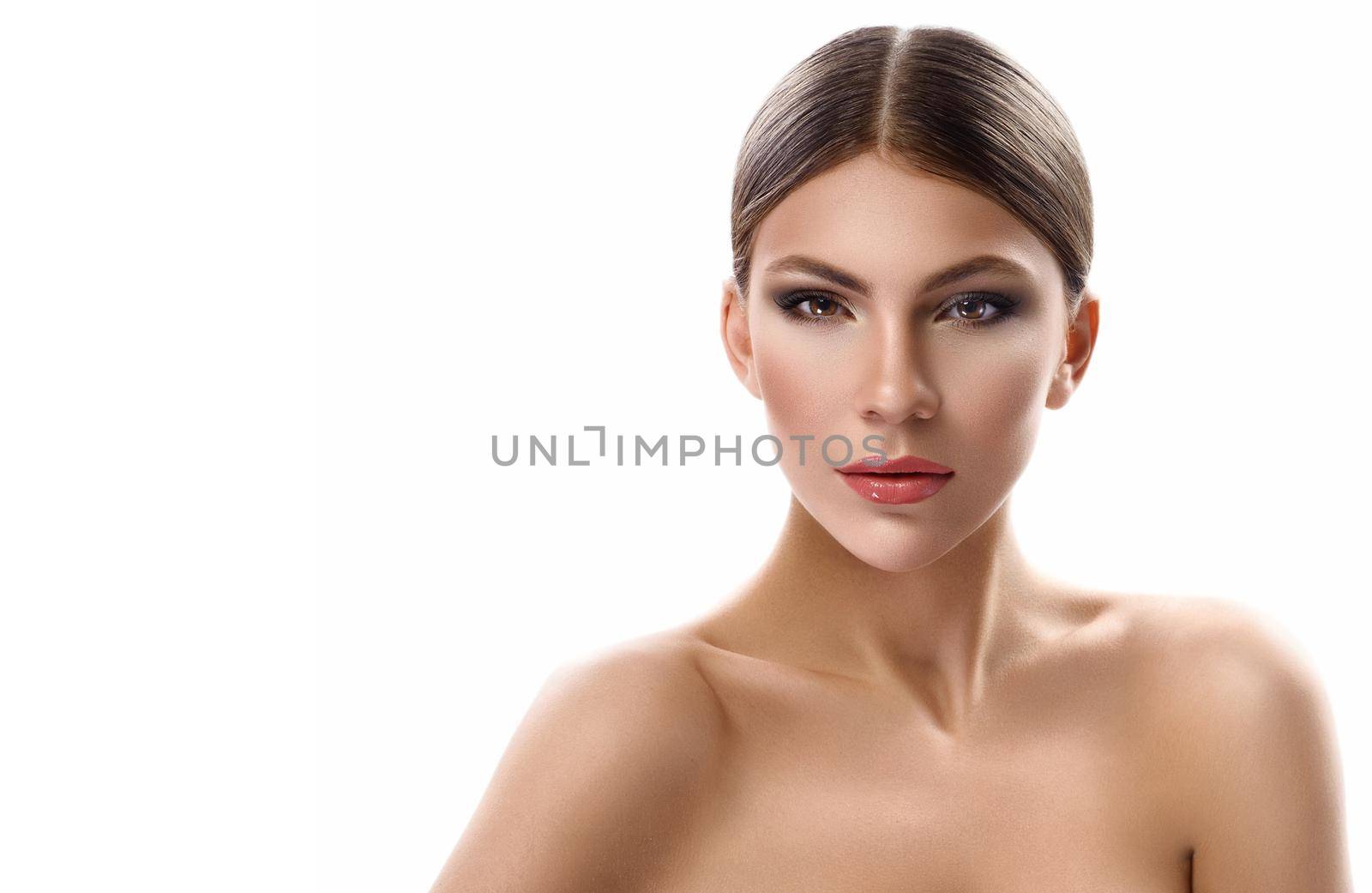 Flawless beauty. Cropped studio portrait of a gorgeous young female model wearing professional makeup posing against white background fashion style beauty cosmetics concept
