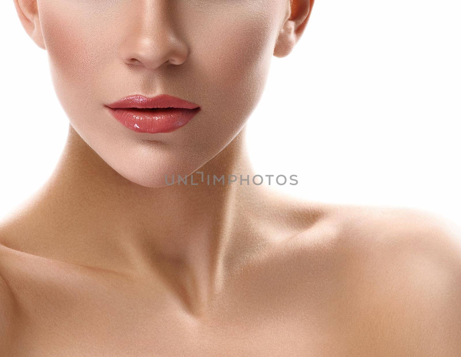 Natural beauty. Cropped close up shot of lips of a beautiful woman face skin nose mouth lips perfect flawless beauty skincare treatment cosmetology natural full plump concept copyspace